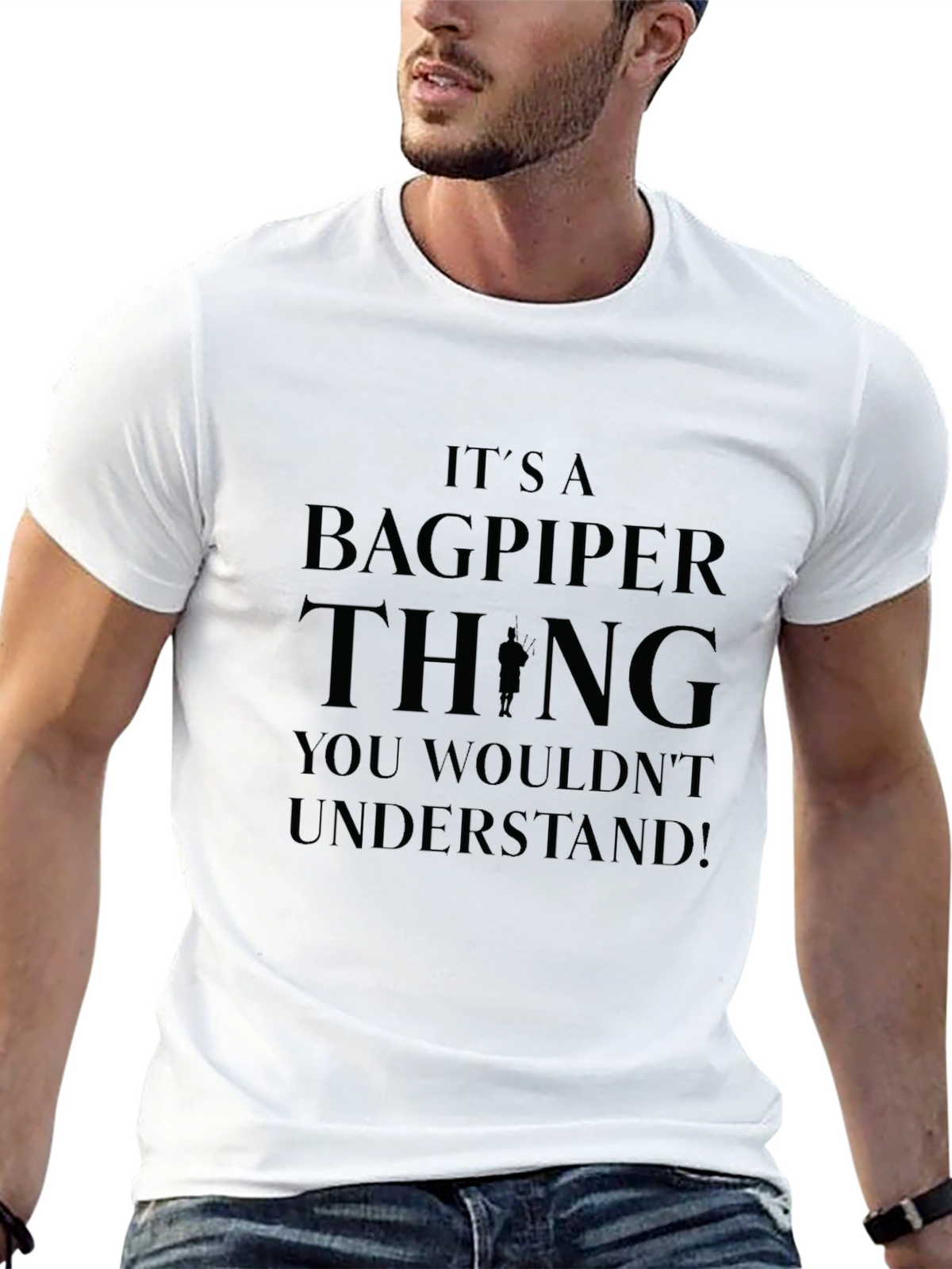 Its a Bagpiper Thing Black T-Shirt