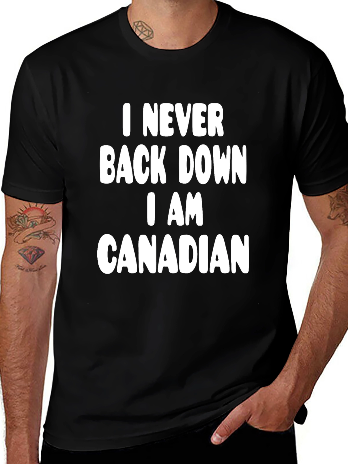I Never Back Down I AM CANADIAN T-Shirt