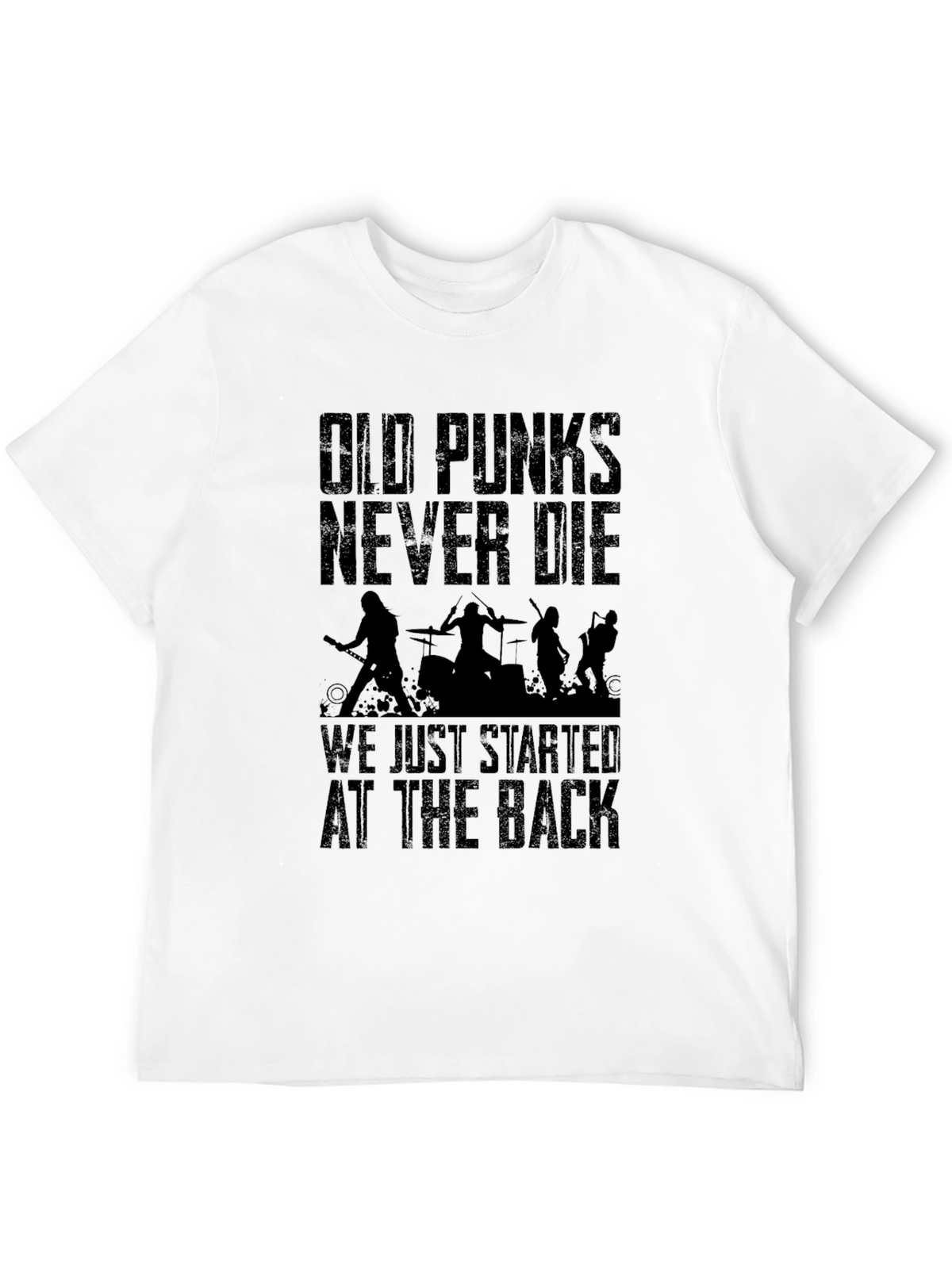 Old Punks Never Die Black T-Shirt