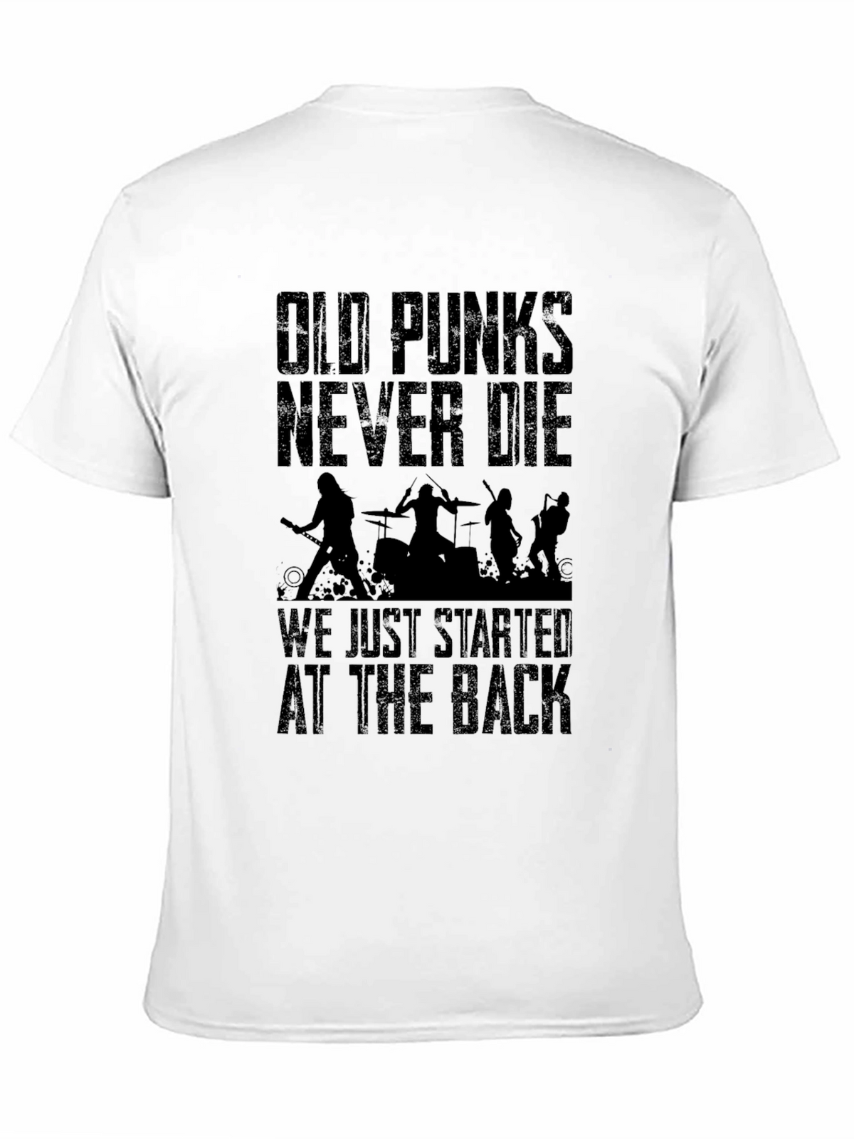 Old Punks Never Die Black T-Shirt