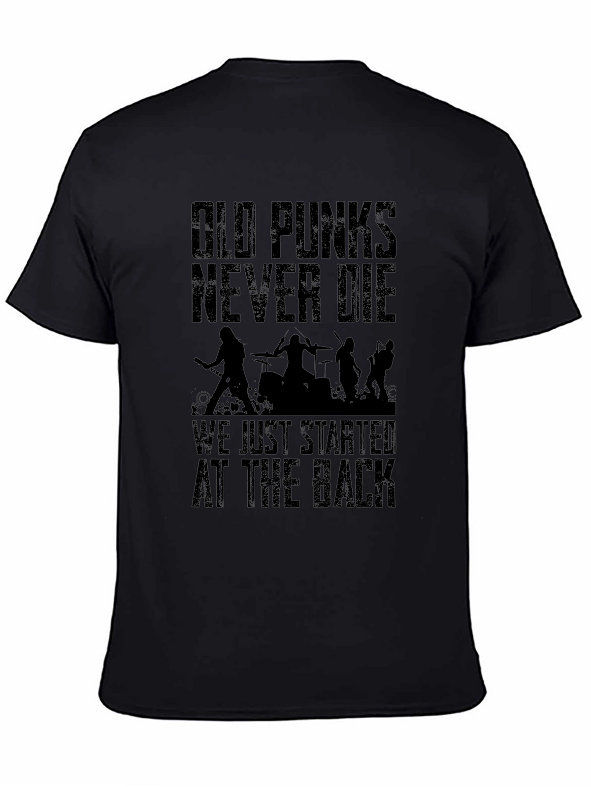 Old Punks Never Die Black T-Shirt