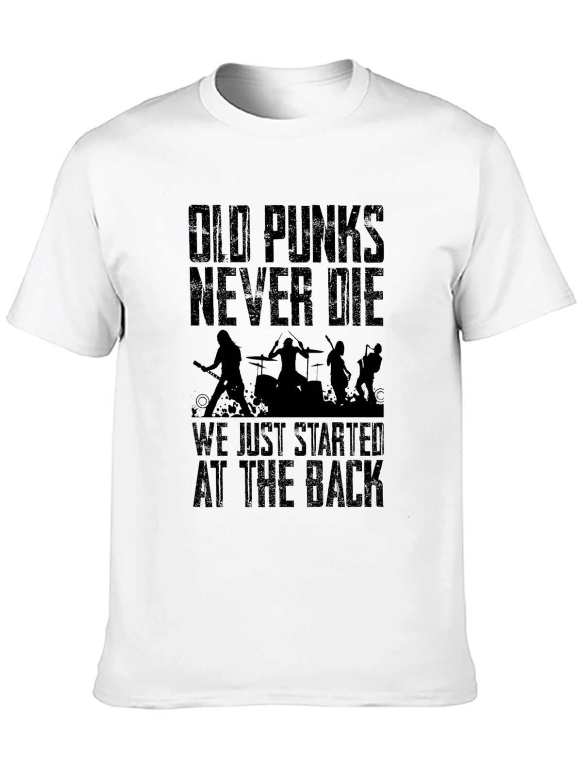 Old Punks Never Die Black T-Shirt