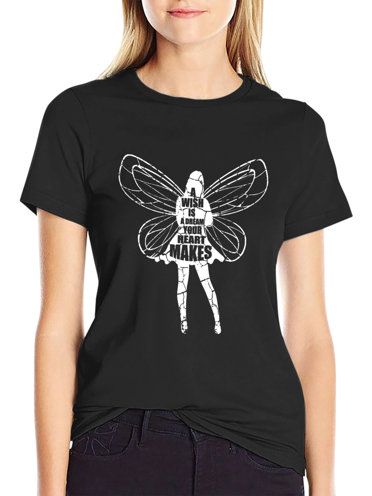 Fairy Wish Graphic Black T-Shirt
