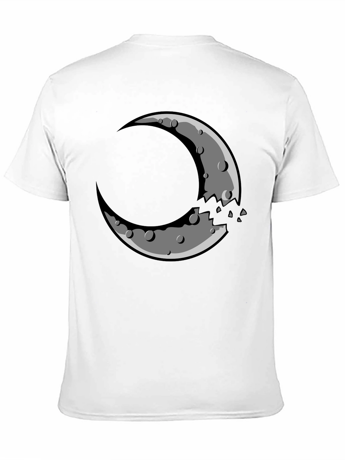 Crescent Moon Graphic Tee - Black Cotton Blend Shirt