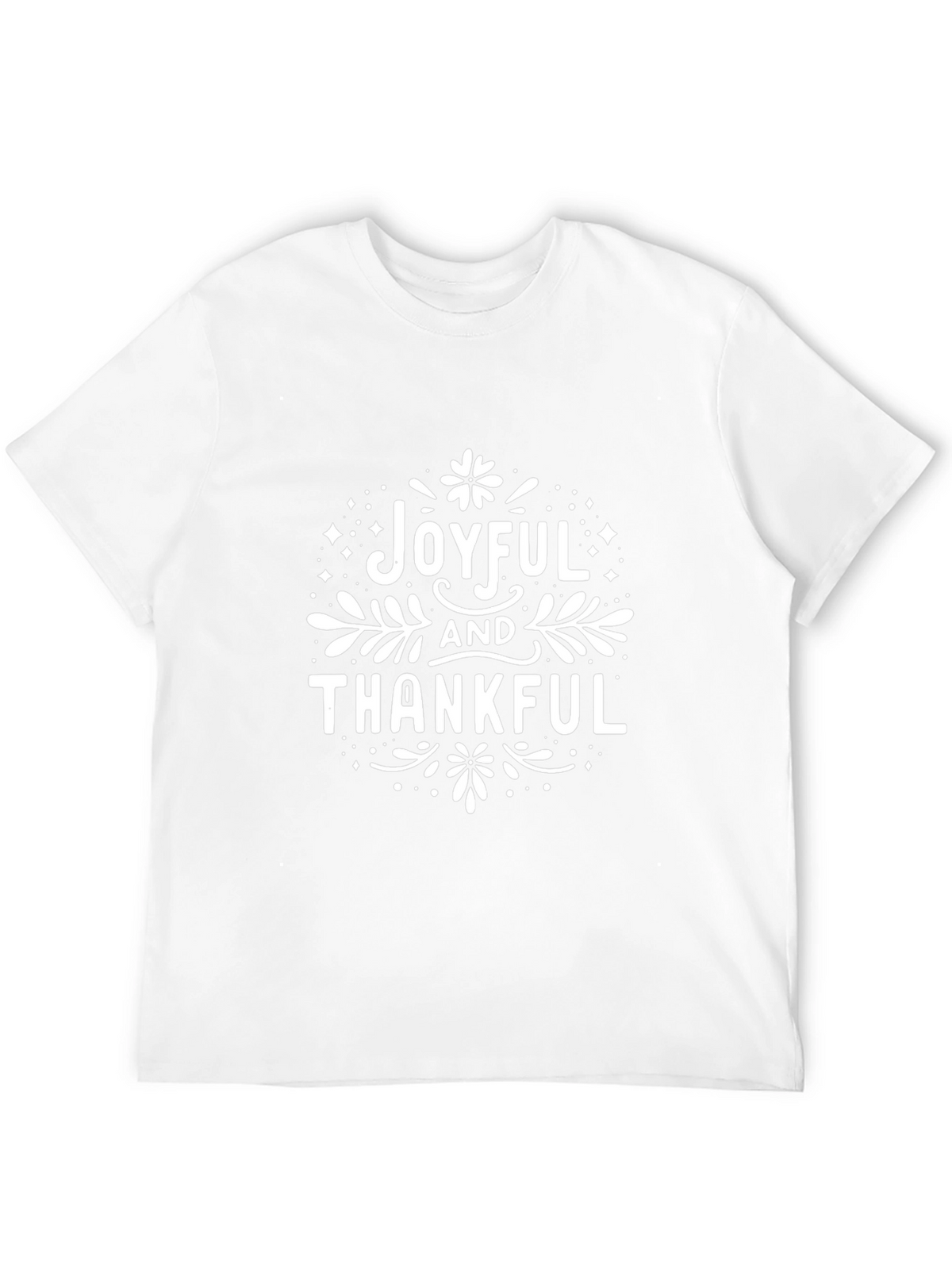 Joyful and Thankful Graphic Tee - Black Unisex T-Shirt