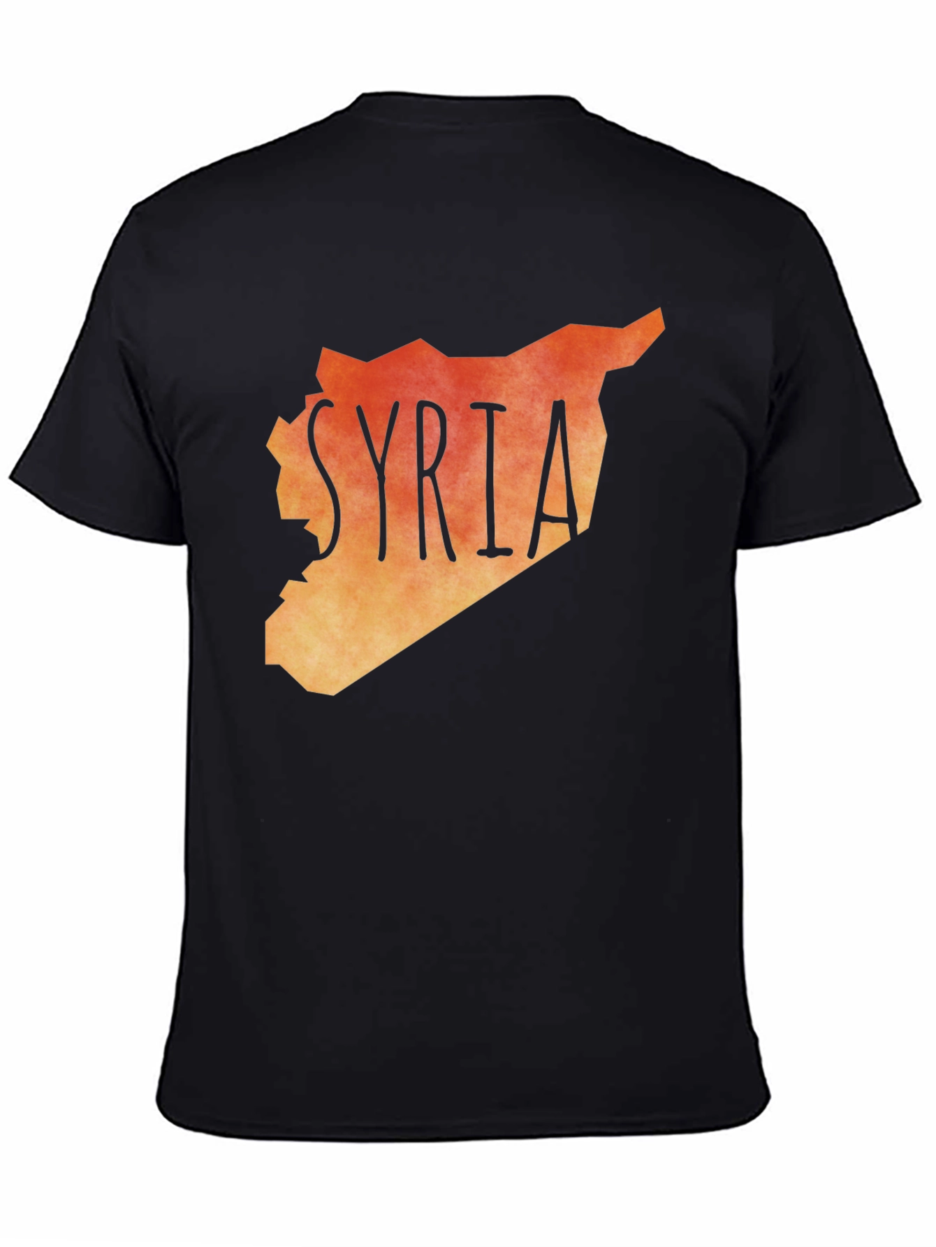 Syria Map Graphic Tee - Black