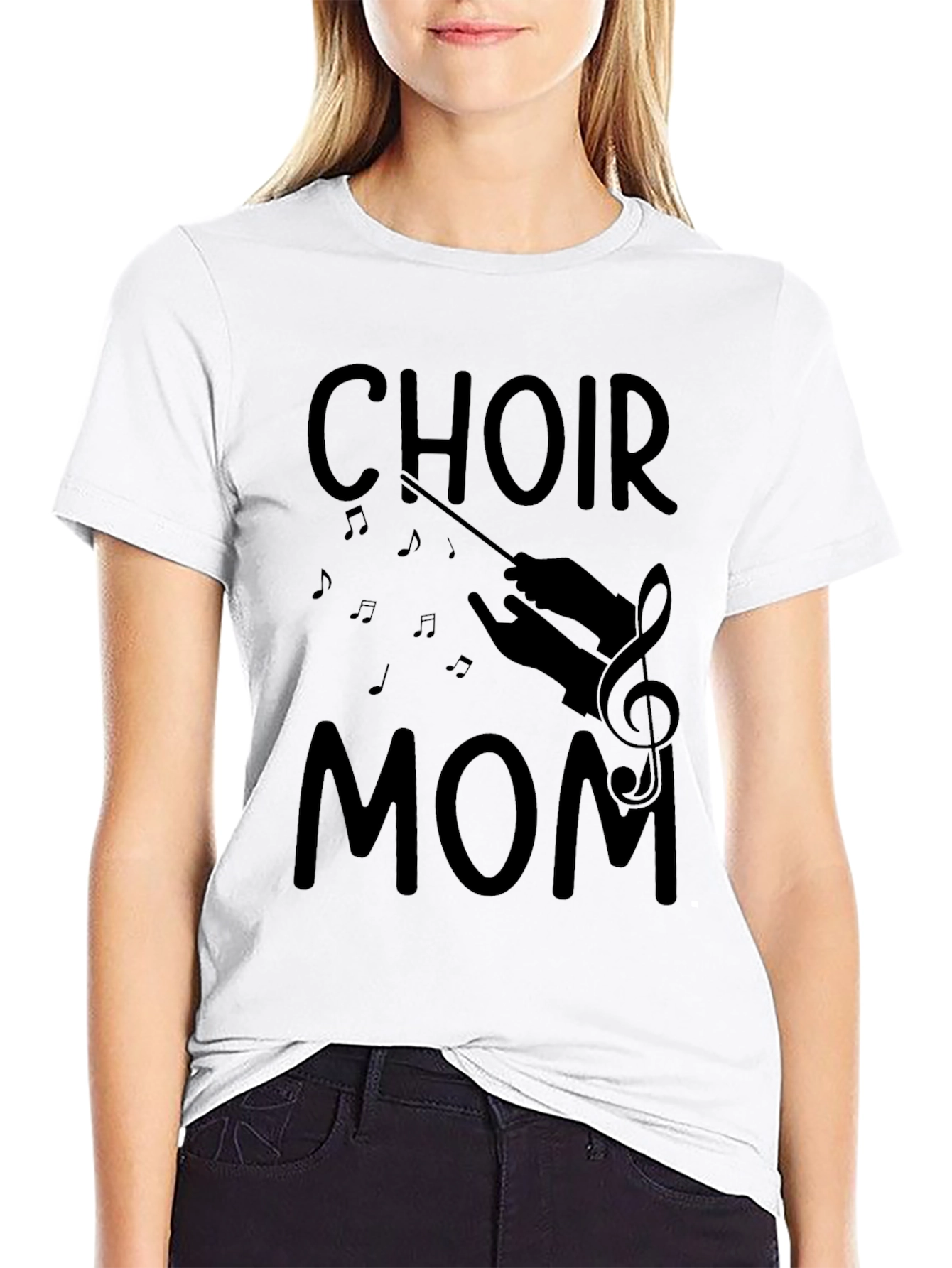 Choir Mom Black T-Shirt for Music Loving Mothers