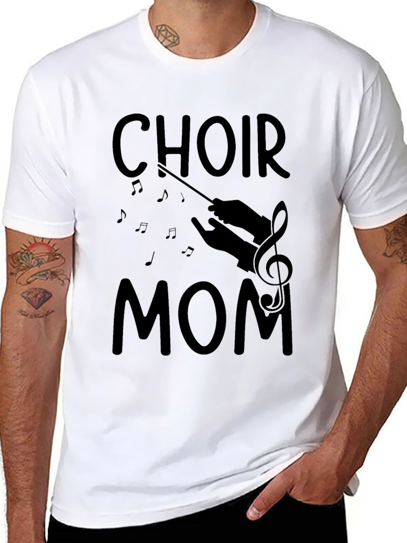Choir Mom Black T-Shirt for Music Loving Mothers