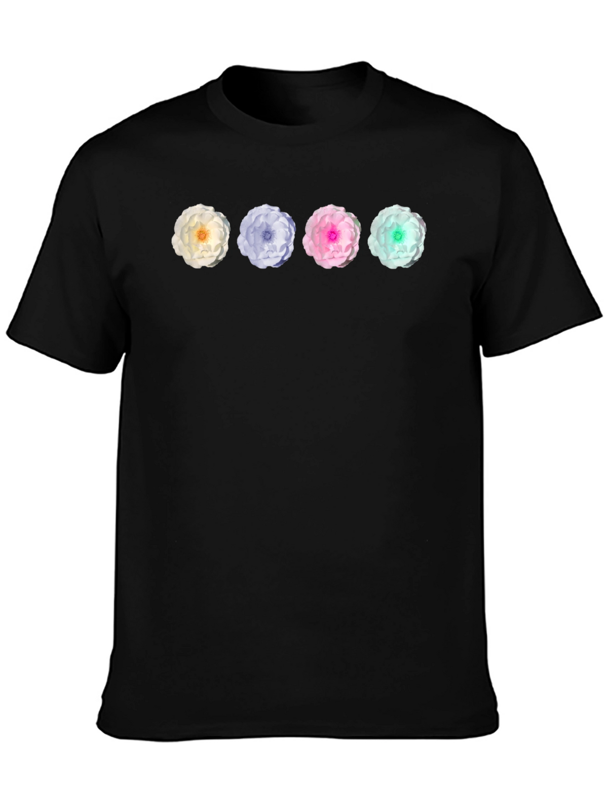 Floral T-Shirt - Four Flower Design