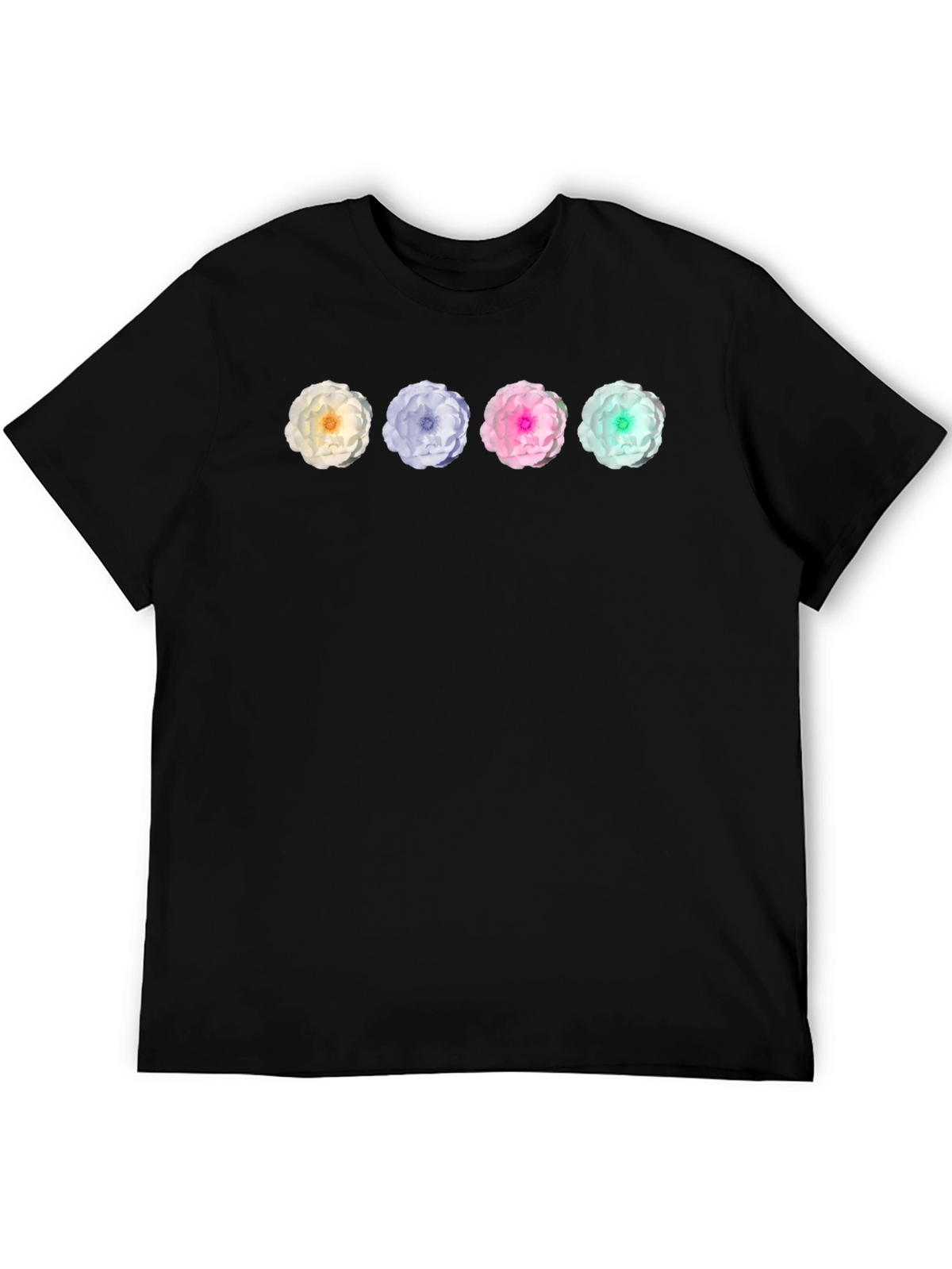 Floral T-Shirt - Four Flower Design