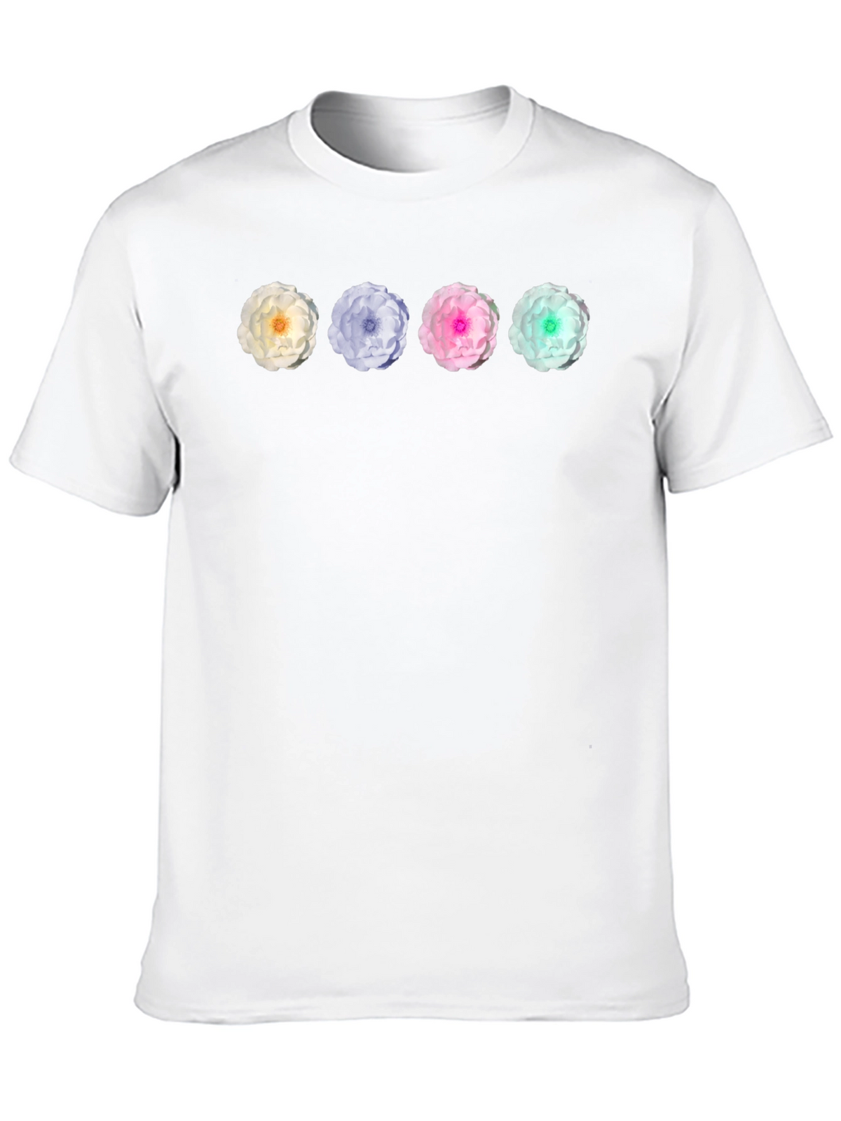Floral T-Shirt - Four Flower Design