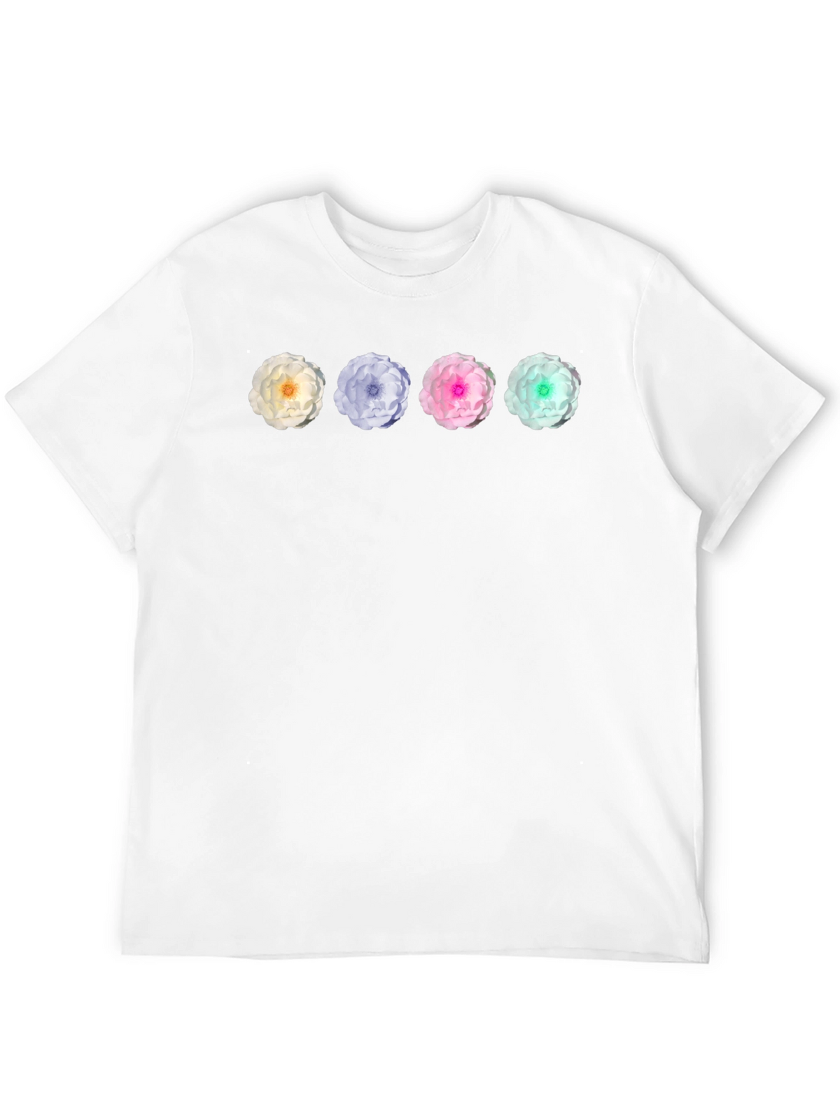 Floral T-Shirt - Four Flower Design