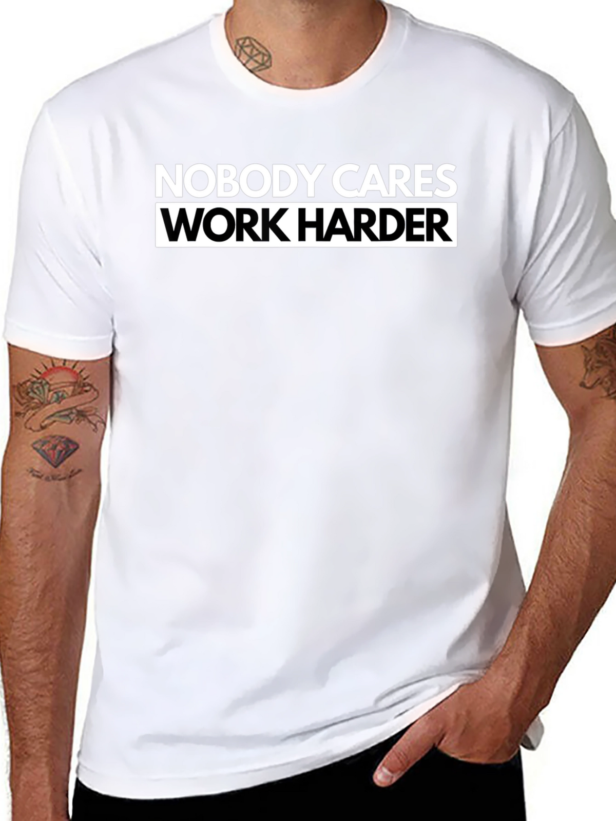 Nobody Cares Work Harder Black T-Shirt