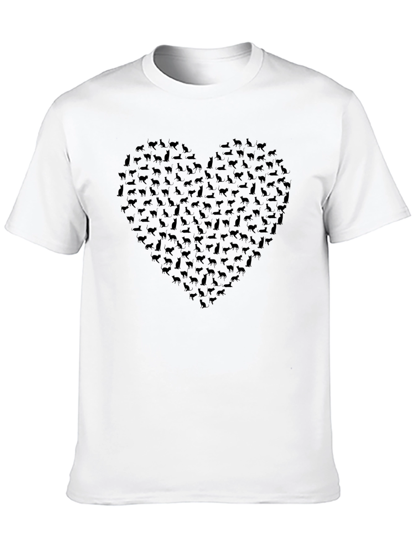 Cat Lover Heart Graphic Tee