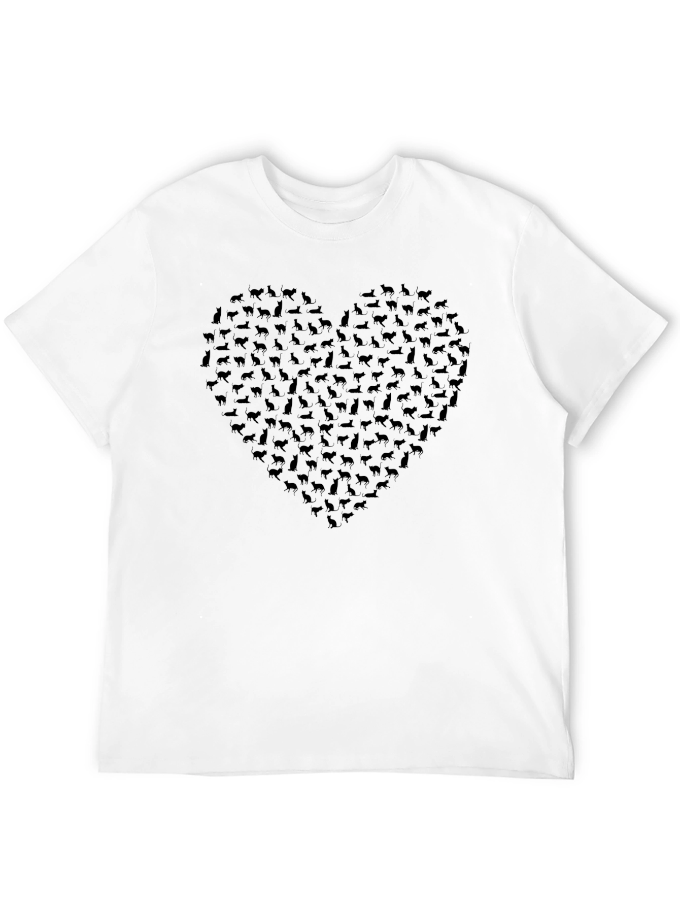 Cat Lover Heart Graphic Tee