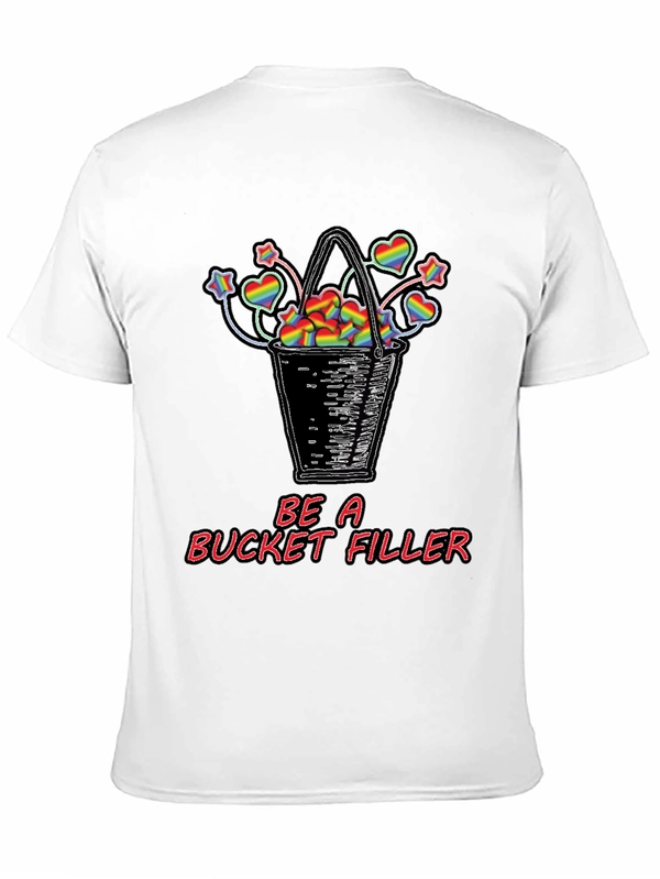 Be a Bucket Filler Rainbow Hearts Graphic Tee