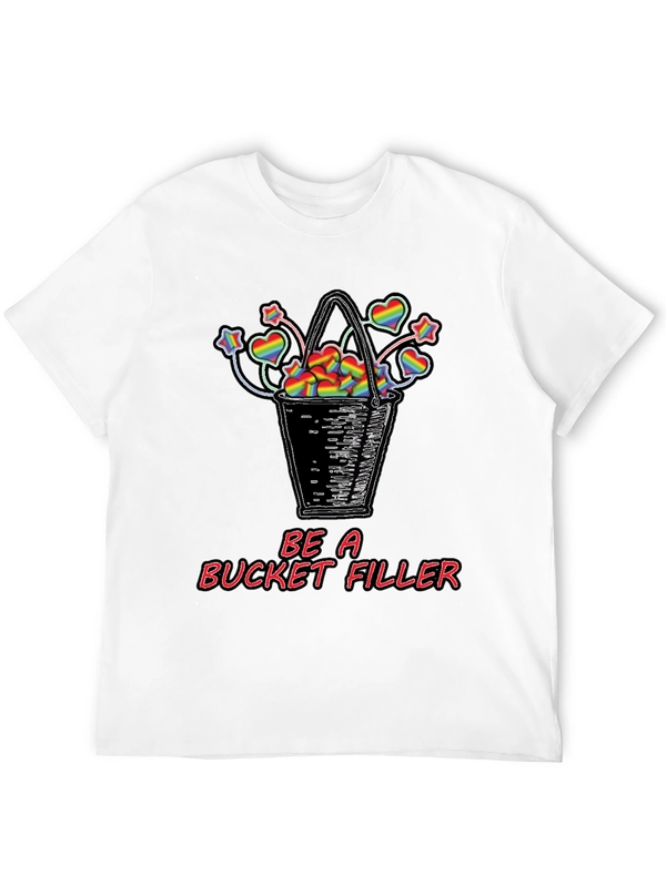 Be a Bucket Filler Rainbow Hearts Graphic Tee