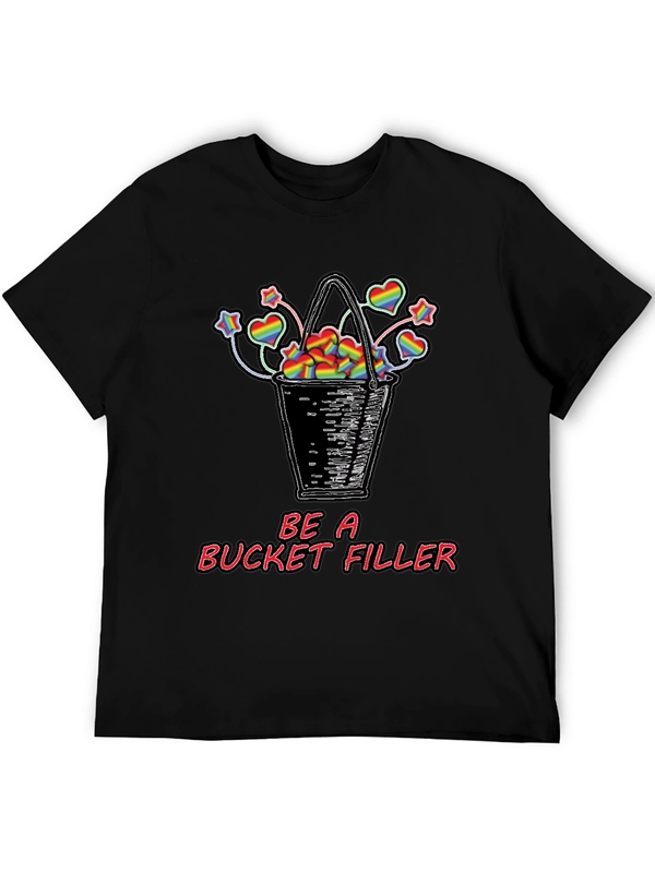 Be a Bucket Filler Rainbow Hearts Graphic Tee