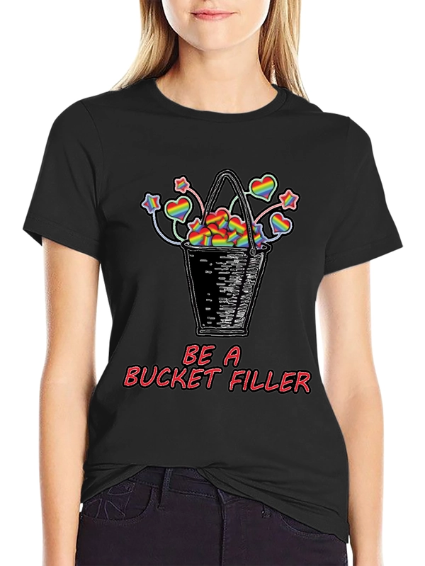 Be a Bucket Filler Rainbow Hearts Graphic Tee