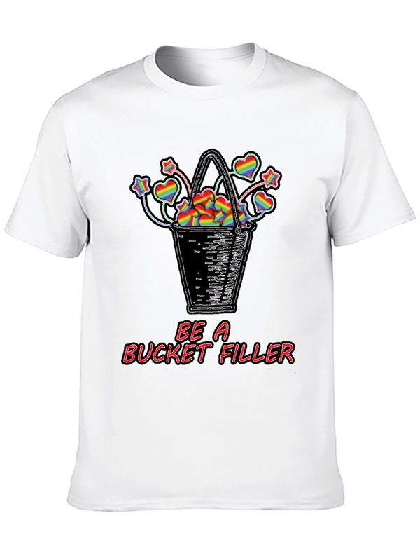 Be a Bucket Filler Rainbow Hearts Graphic Tee