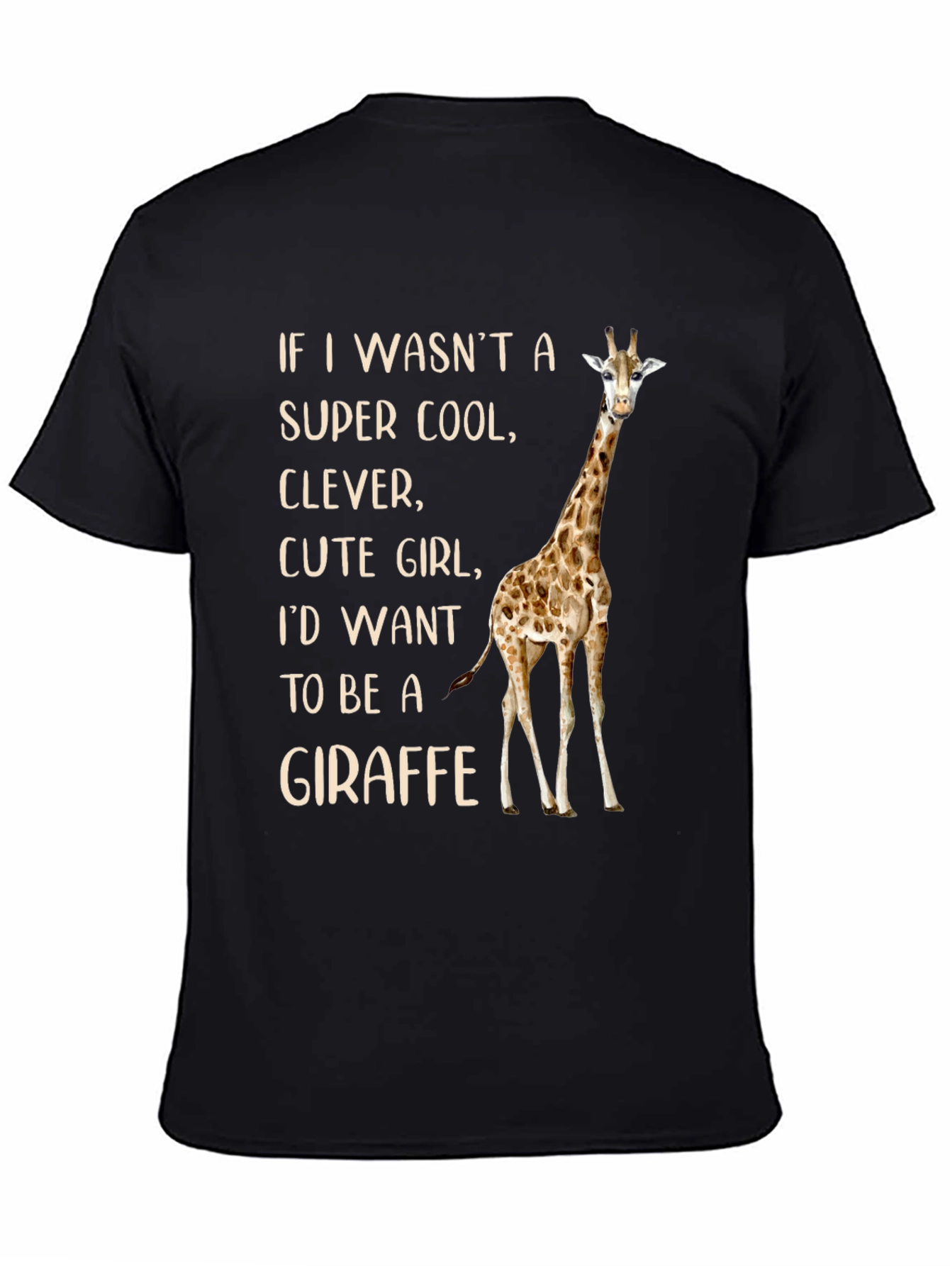 Super Cool Girl Giraffe Graphic Tee