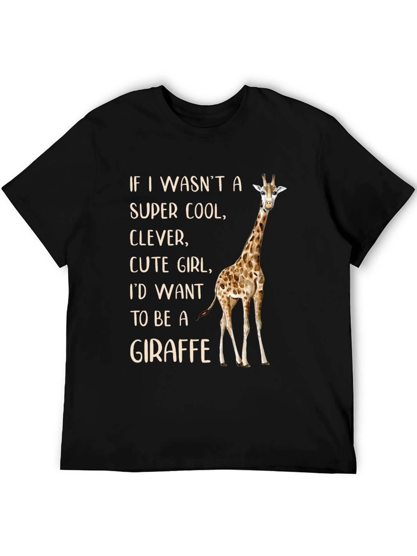 Super Cool Girl Giraffe Graphic Tee