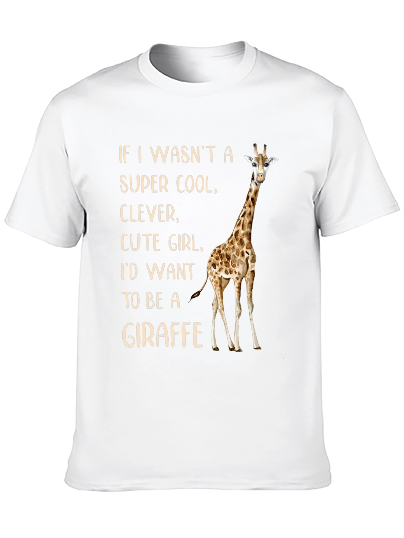 Super Cool Girl Giraffe Graphic Tee