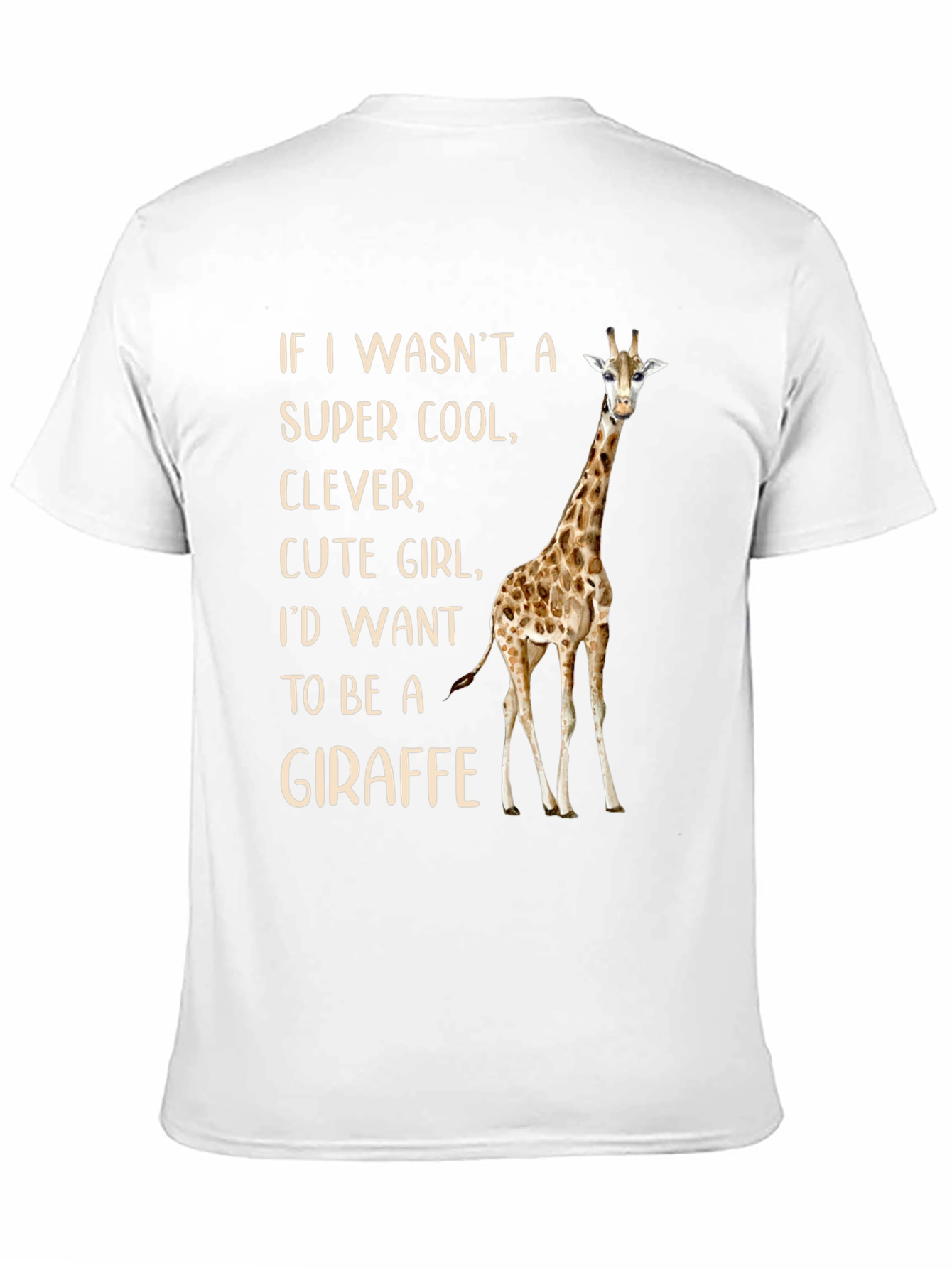 Super Cool Girl Giraffe Graphic Tee
