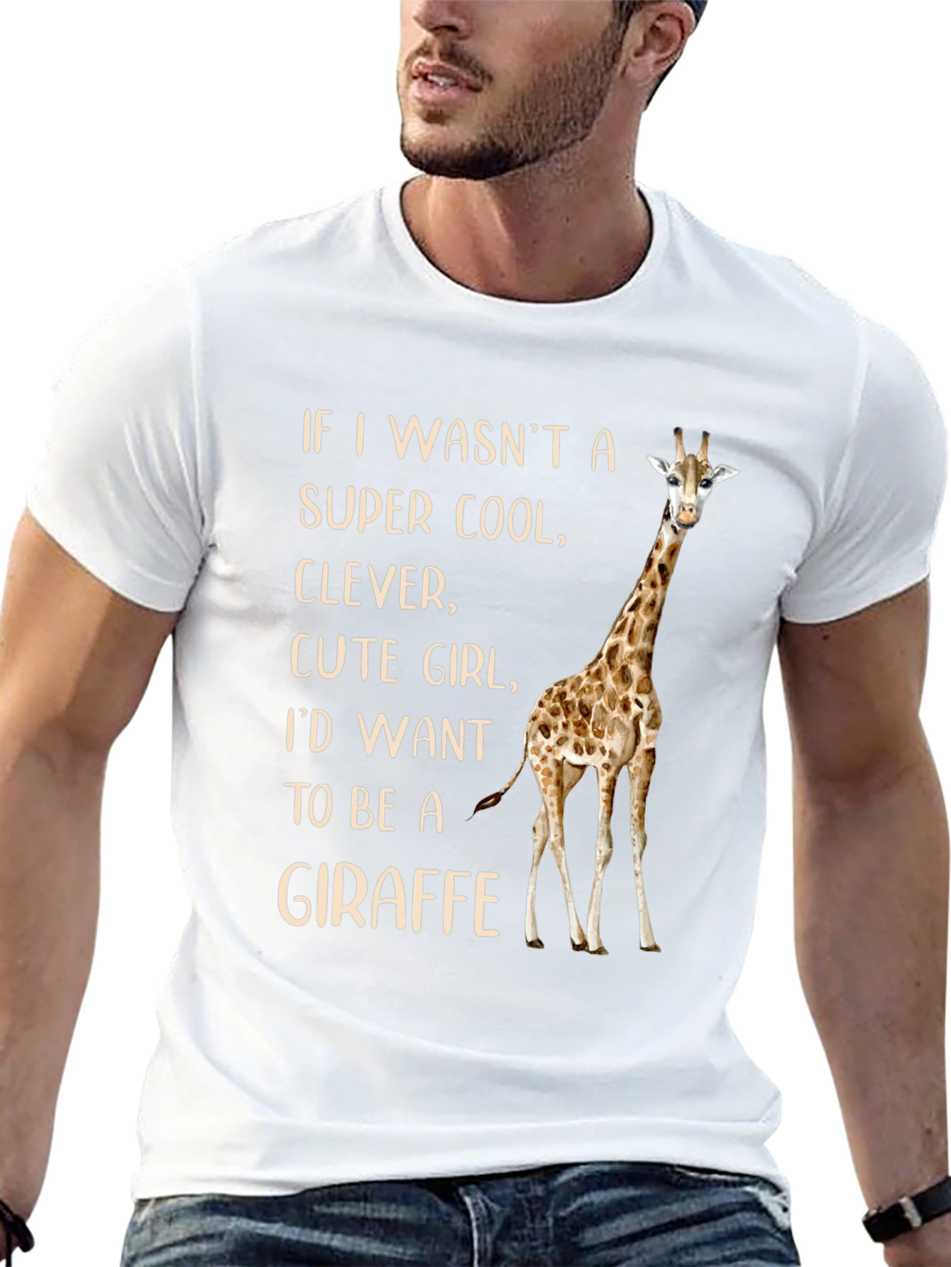 Super Cool Girl Giraffe Graphic Tee