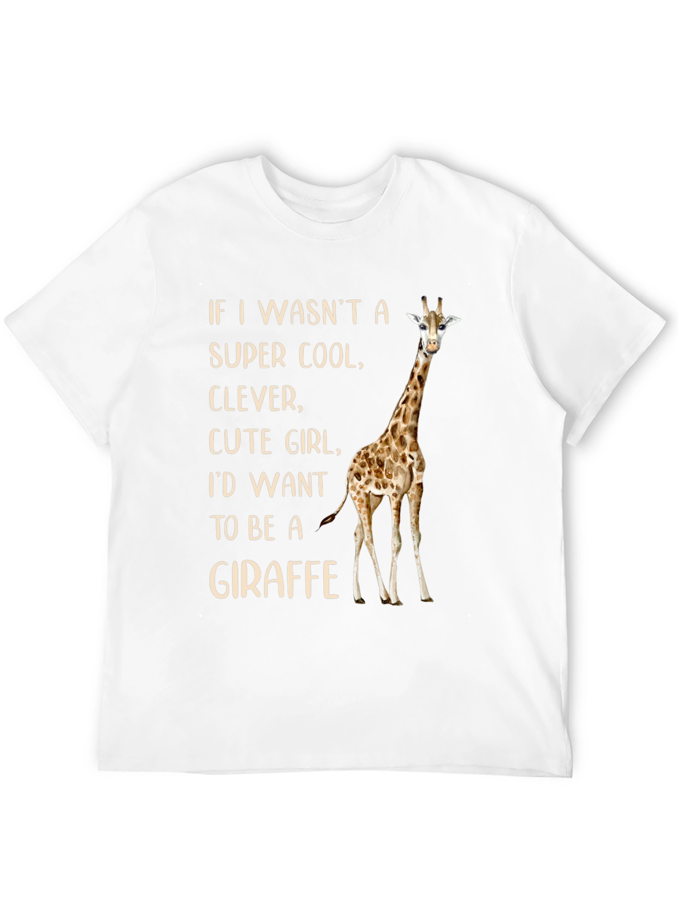 Super Cool Girl Giraffe Graphic Tee