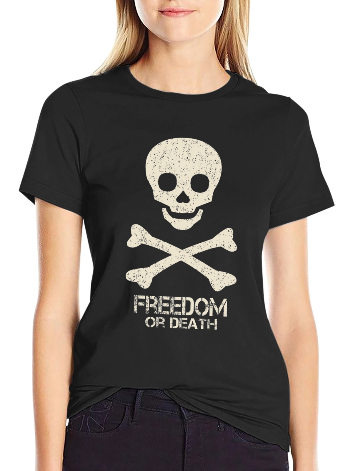 Freedom or Death Skull Graphic Tee