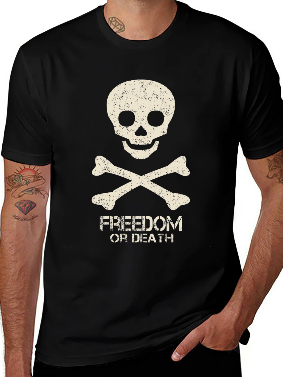 Freedom or Death Skull Graphic Tee