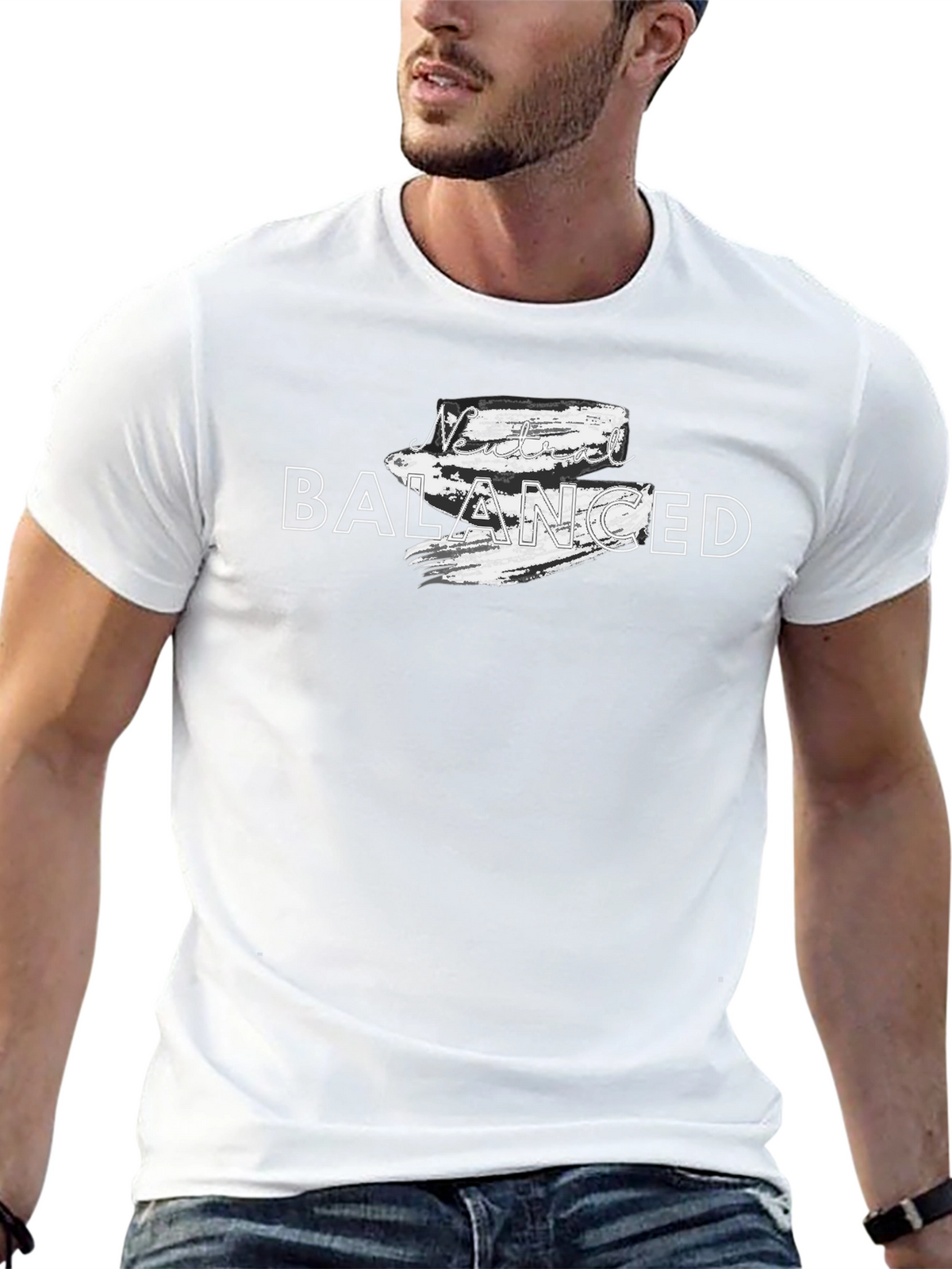 Never Balanced Graphic Tee - Mens Black T-Shirt