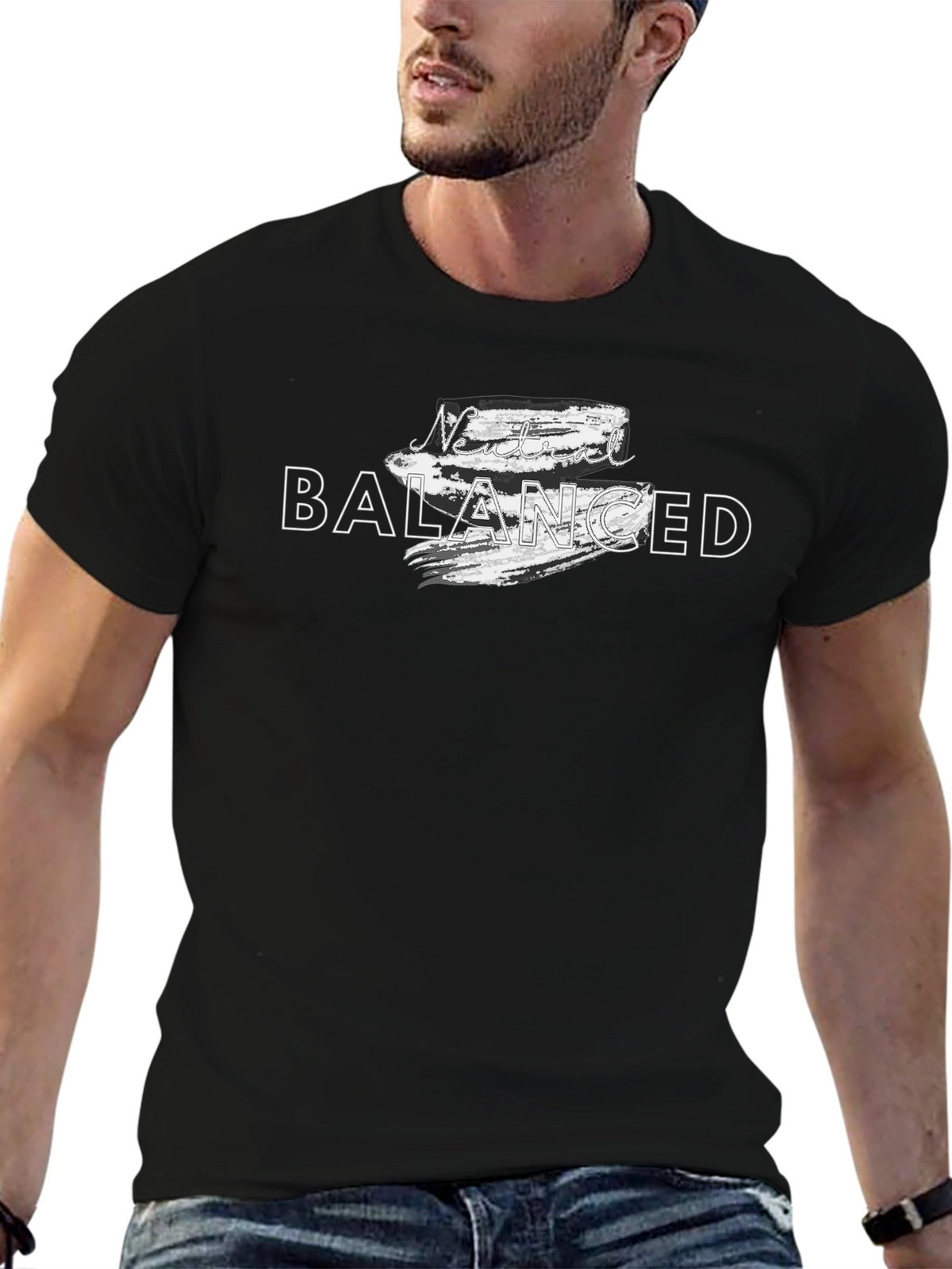 Never Balanced Graphic Tee - Mens Black T-Shirt