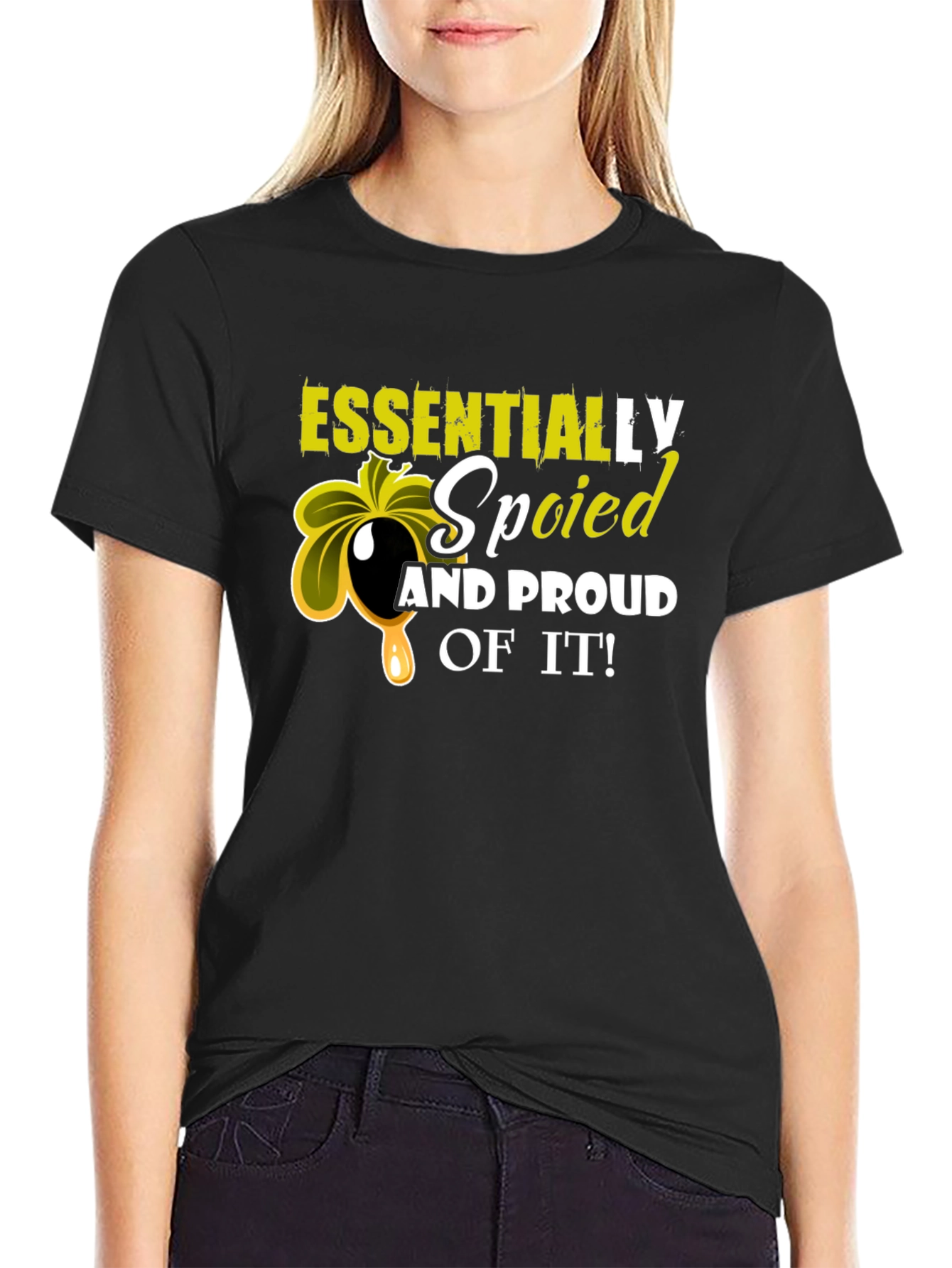 Essentially Spoiled Olive Graphic Tee
