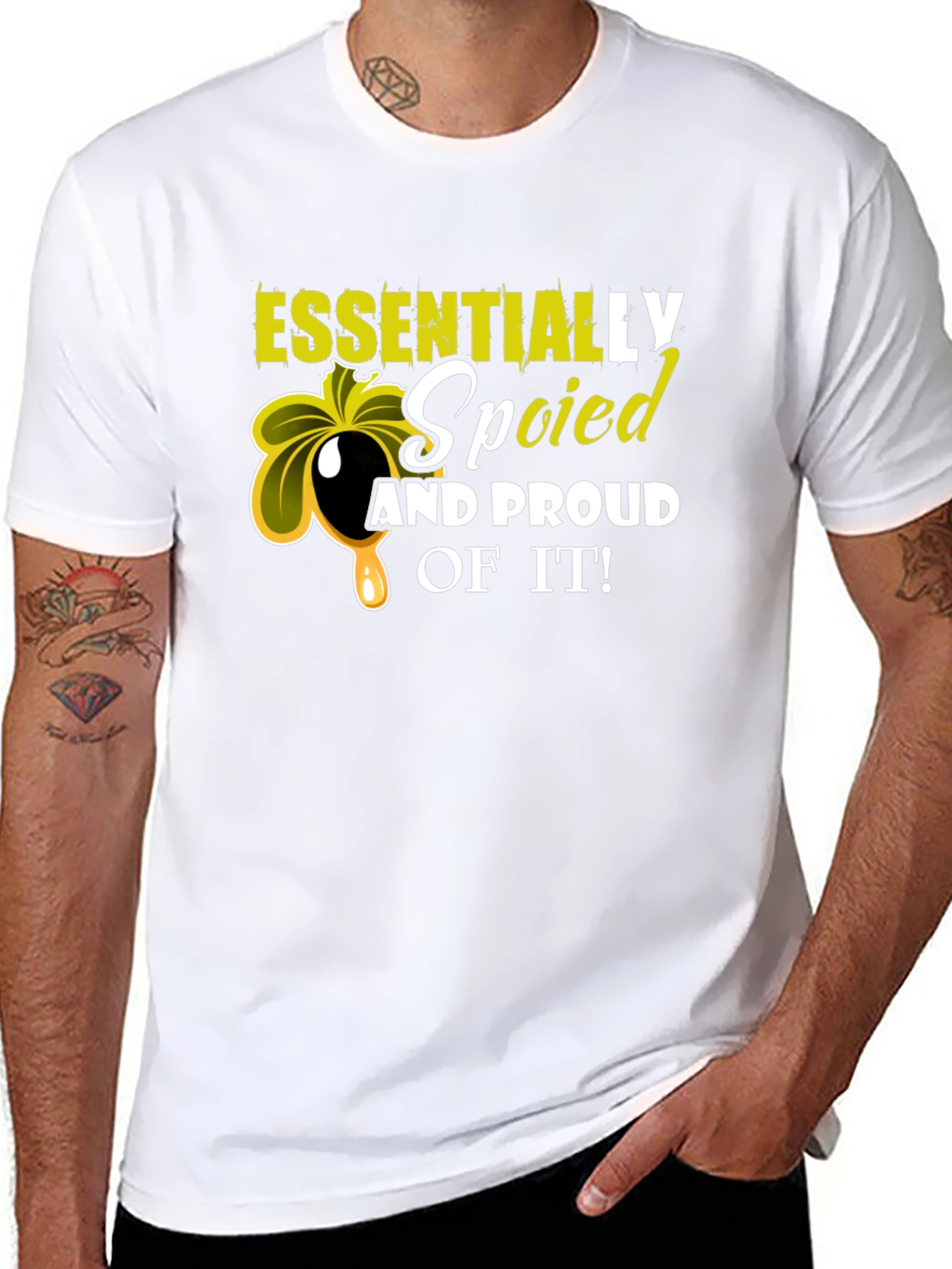 Essentially Spoiled Olive Graphic Tee