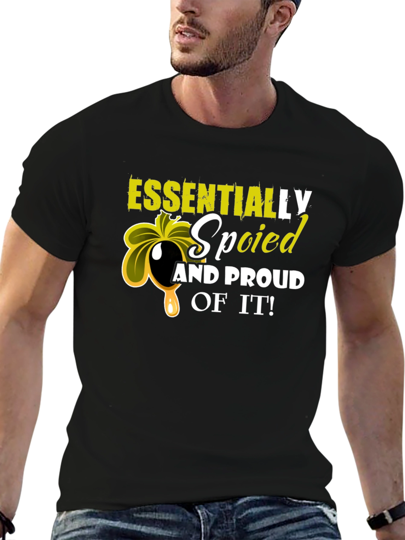 Essentially Spoiled Olive Graphic Tee