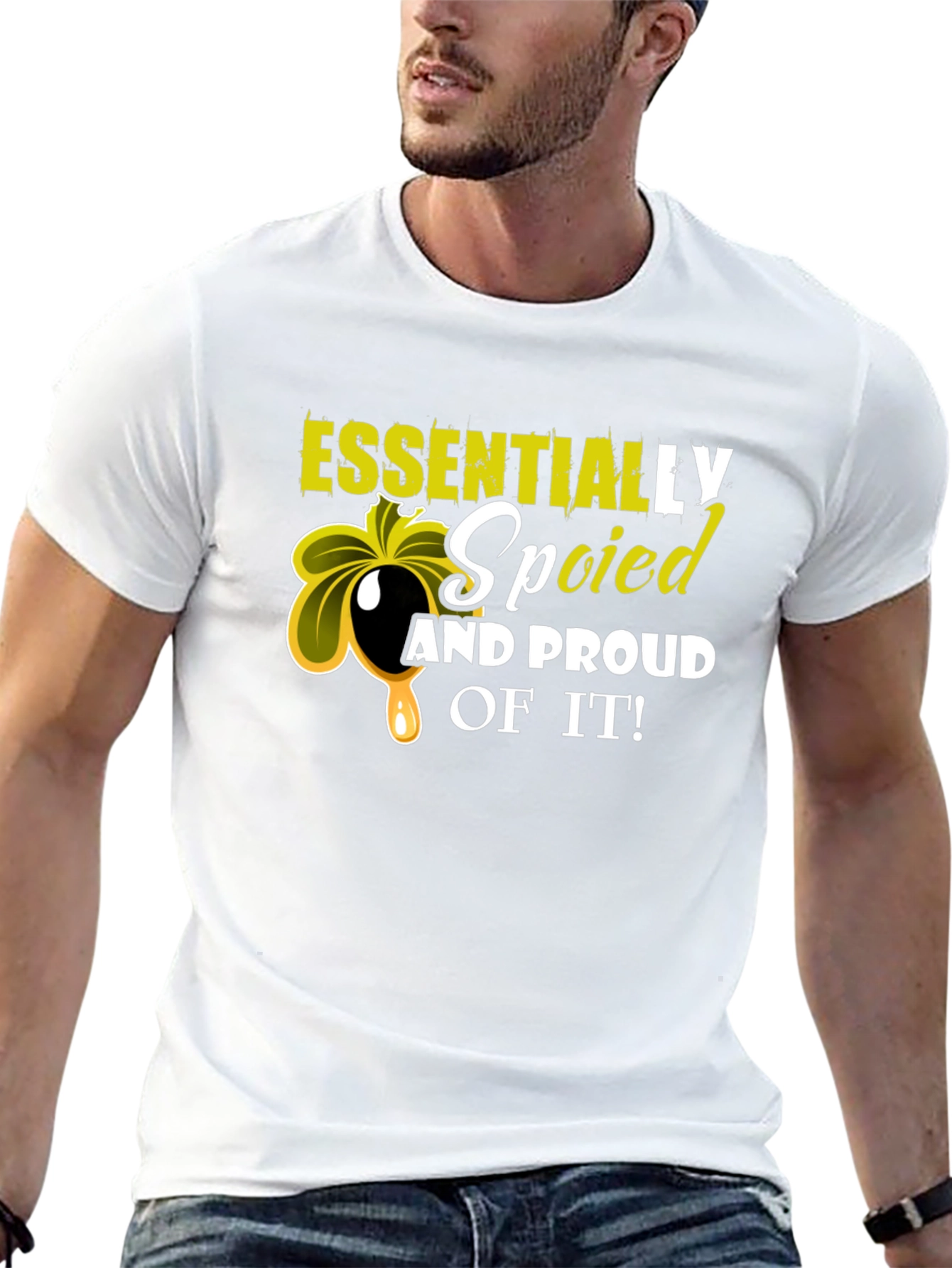Essentially Spoiled Olive Graphic Tee