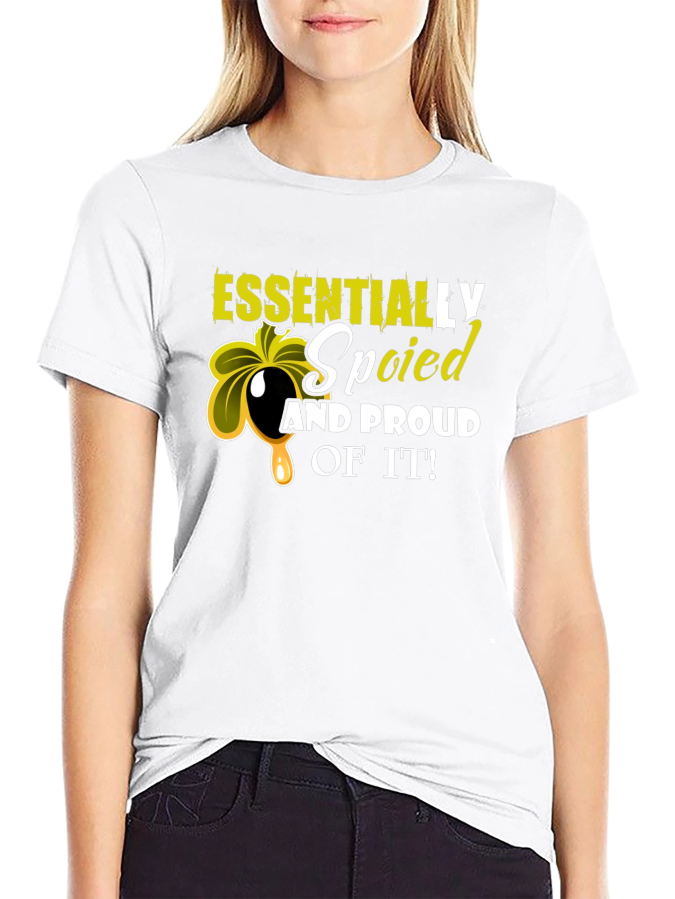 Essentially Spoiled Olive Graphic Tee