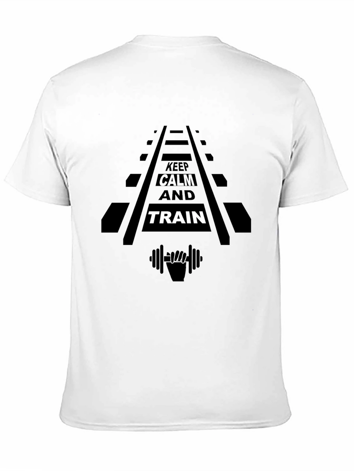Keep Calm & Train Black T-Shirt | Gym Motivation