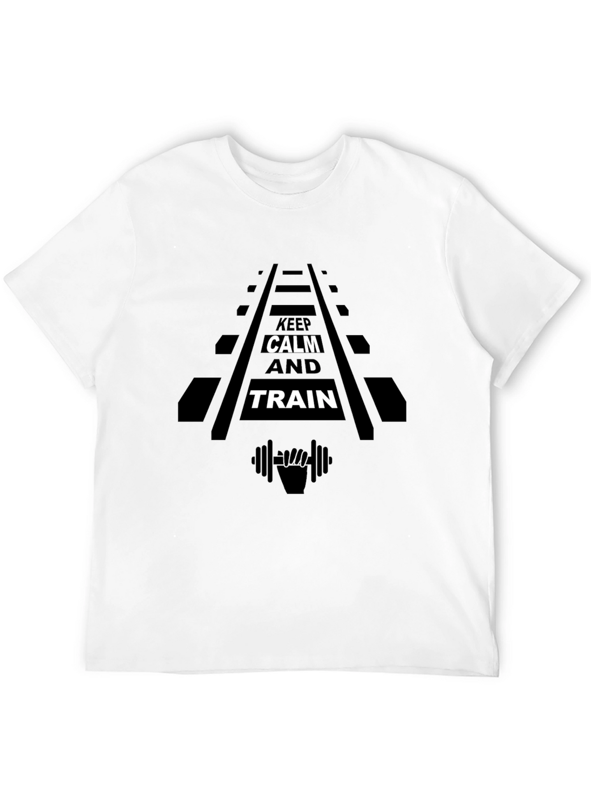 Keep Calm & Train Black T-Shirt | Gym Motivation