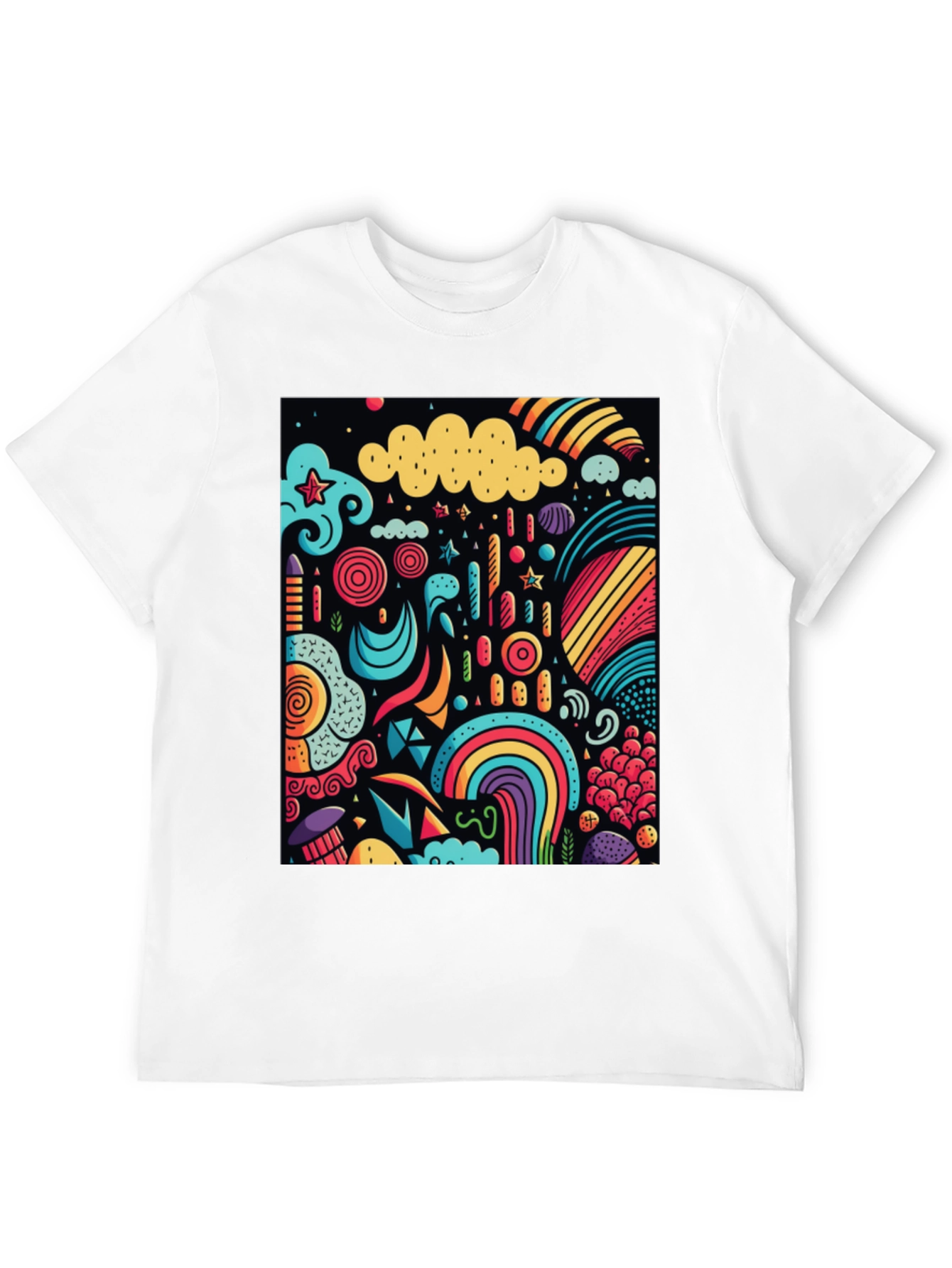 Vibrant Doodle Art Graphic Tee