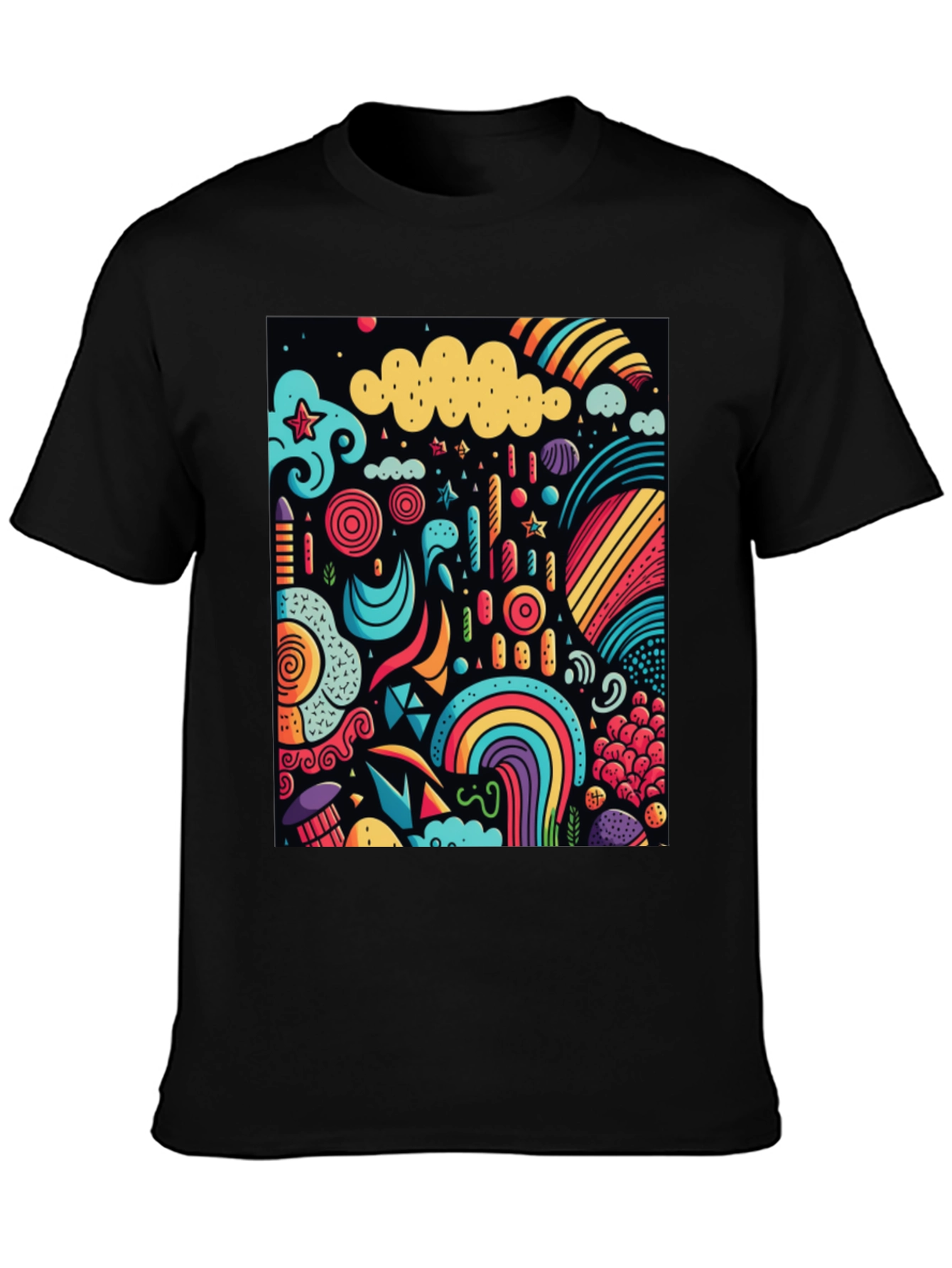 Vibrant Doodle Art Graphic Tee