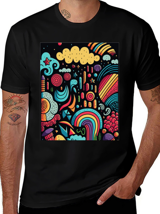 Vibrant Doodle Art Graphic Tee