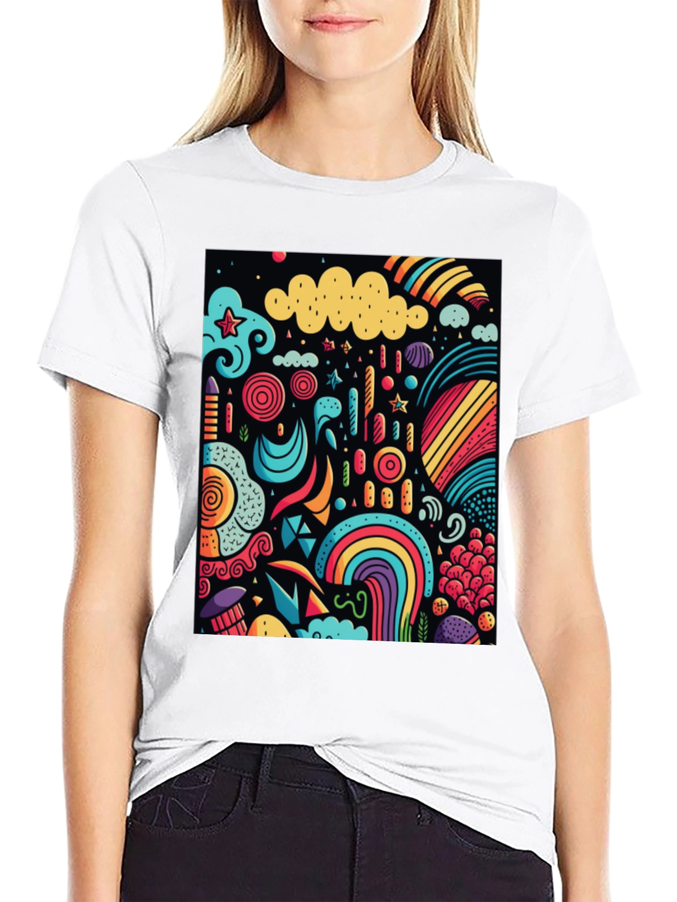 Vibrant Doodle Art Graphic Tee