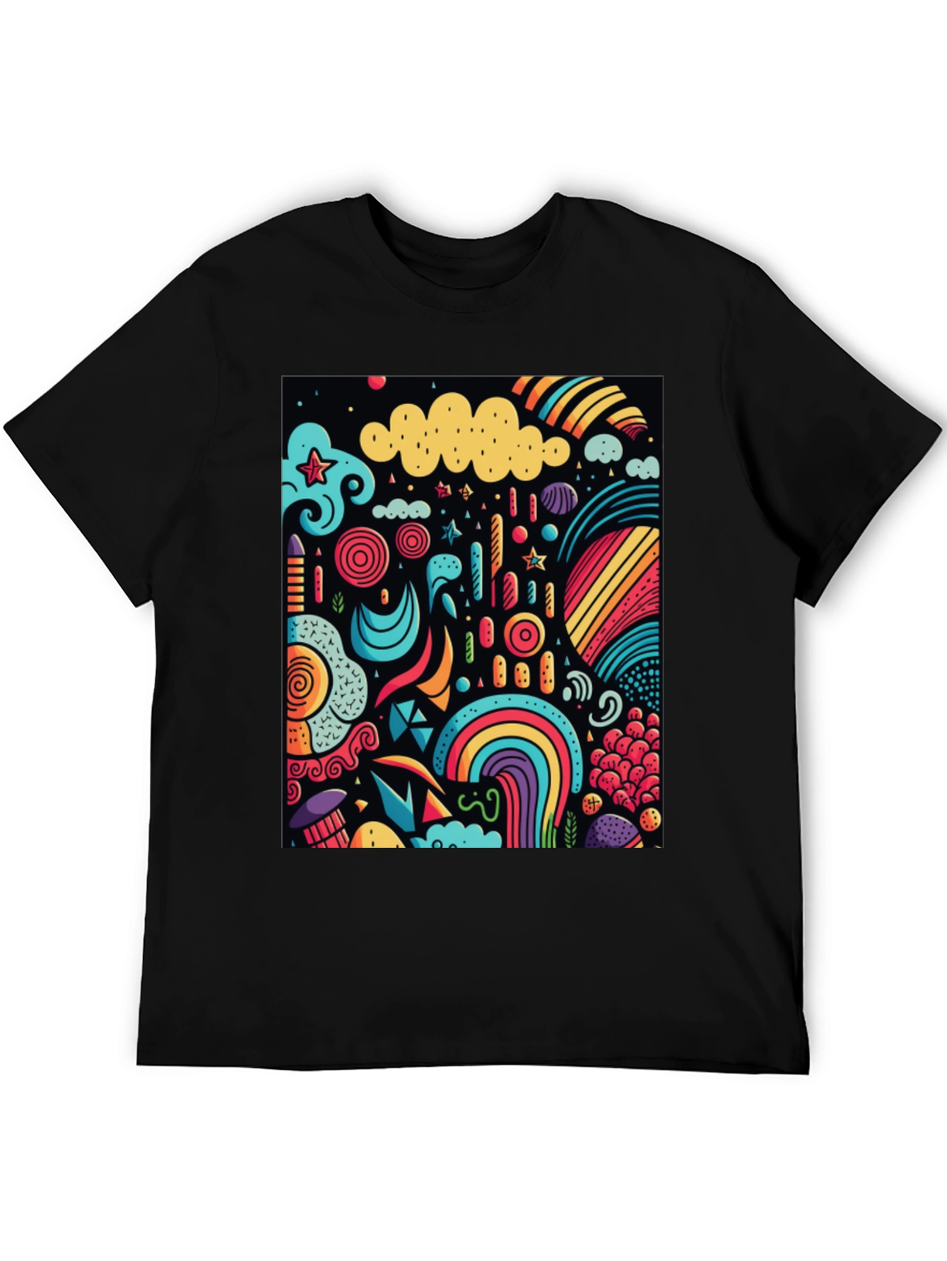 Vibrant Doodle Art Graphic Tee