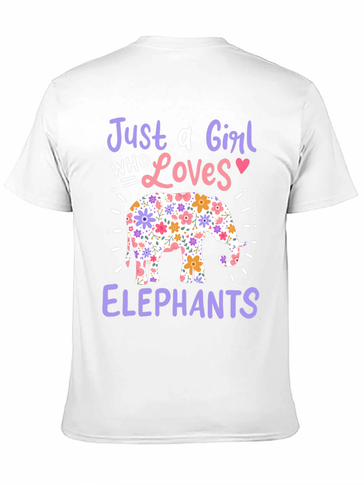 Girl Who Loves Elephants Graphic T-Shirt