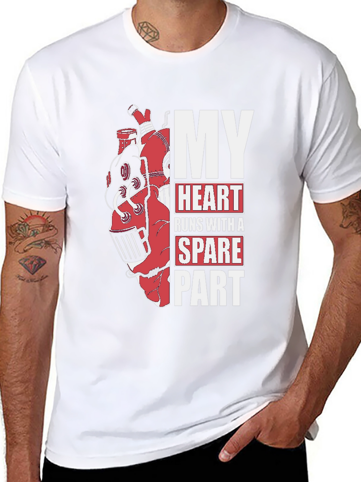 My Heart Runs With A Spare Part Graphic T-Shirt