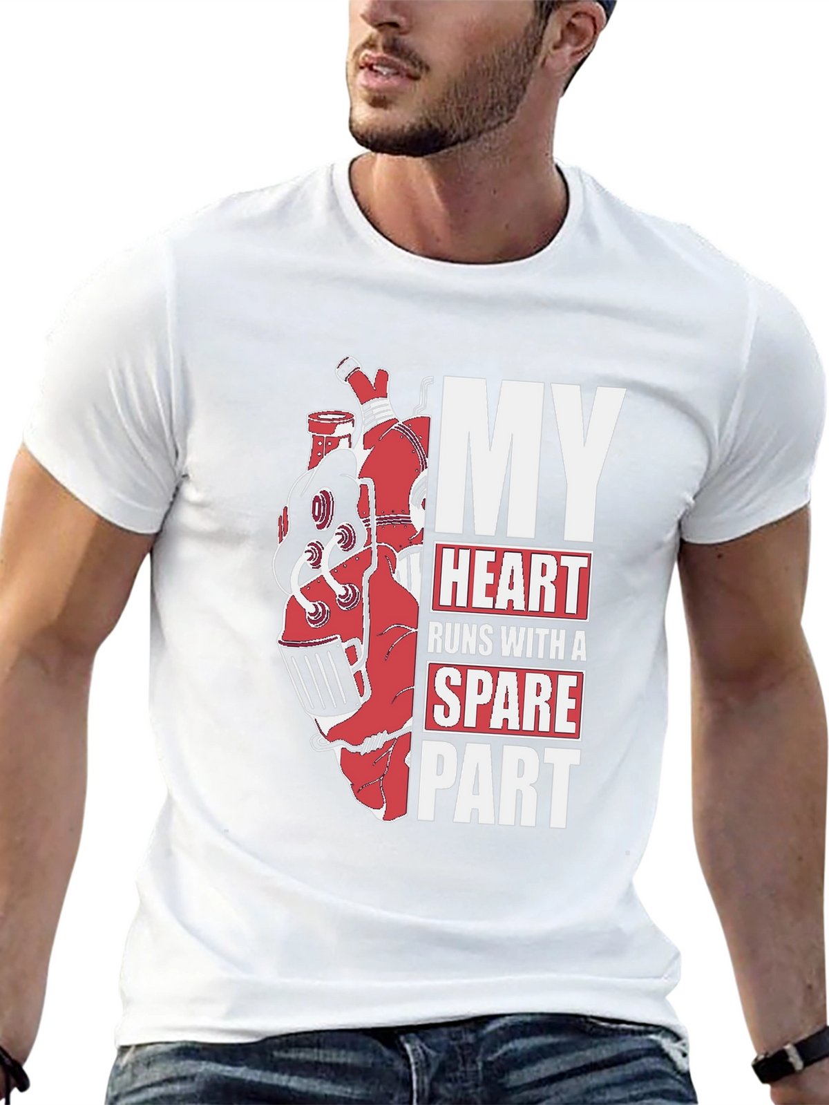 My Heart Runs With A Spare Part Graphic T-Shirt