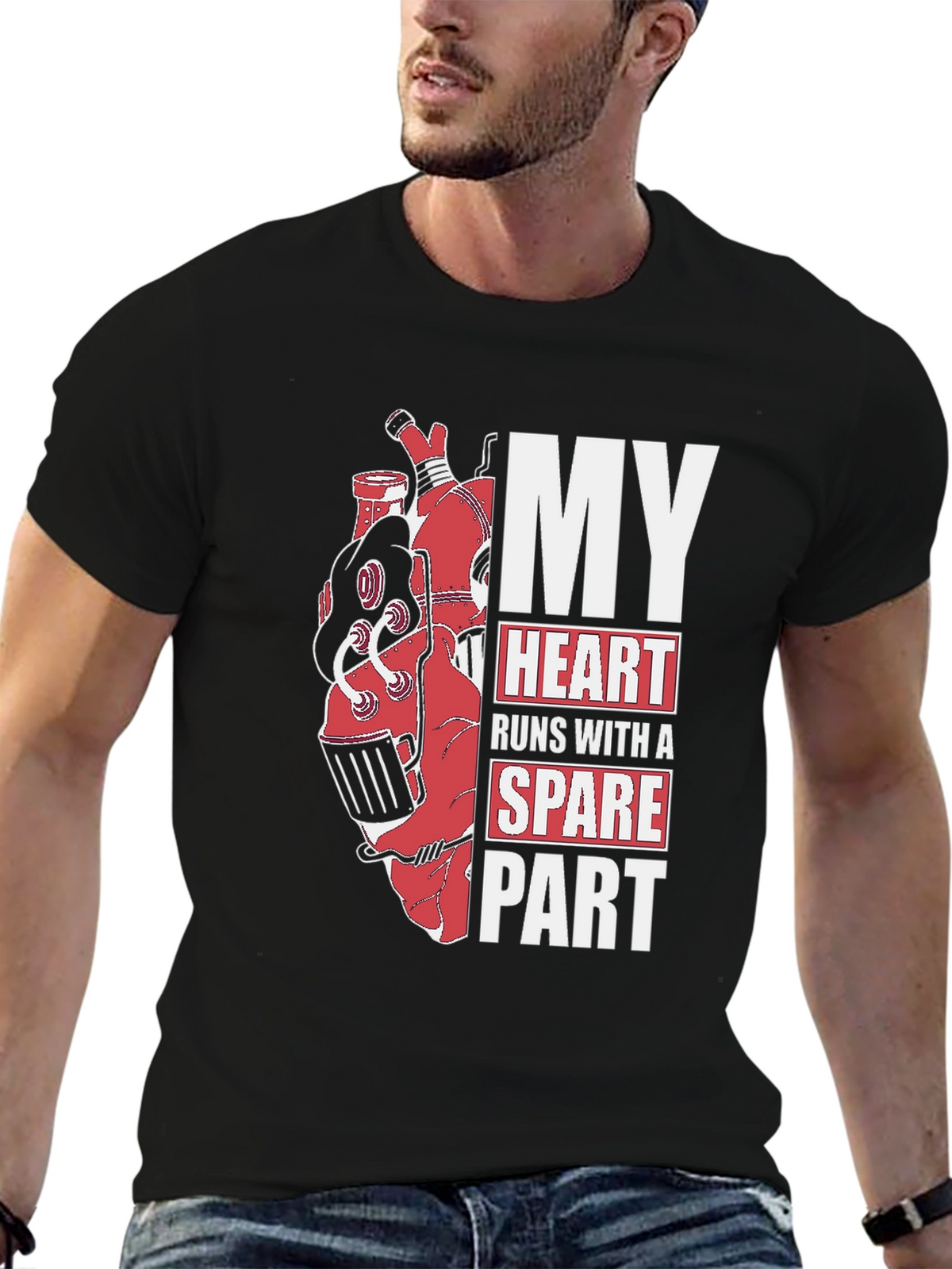 My Heart Runs With A Spare Part Graphic T-Shirt